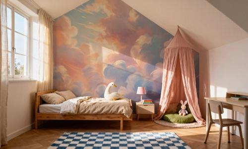 Clouding, Pink & Lavender
