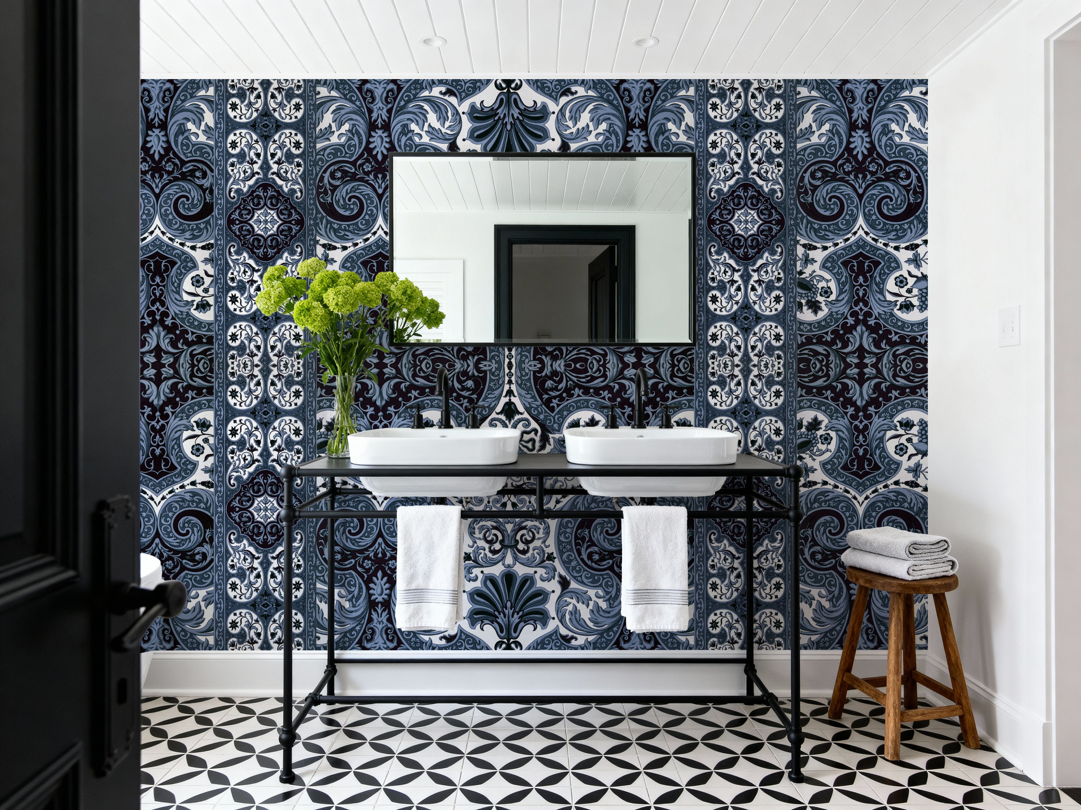 Golden Versailles, French Blue