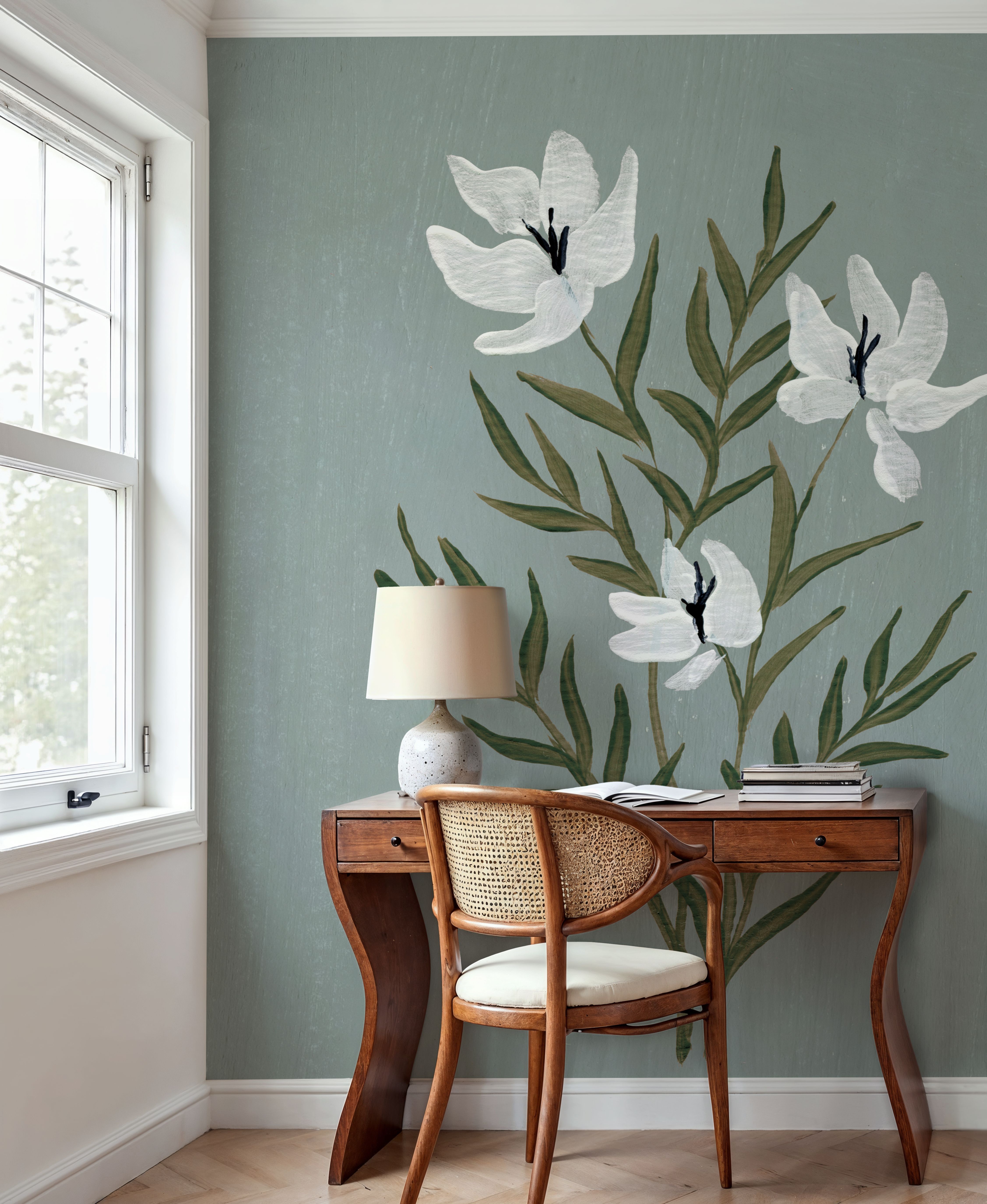 Pretty Little Flower IV Slate Blue