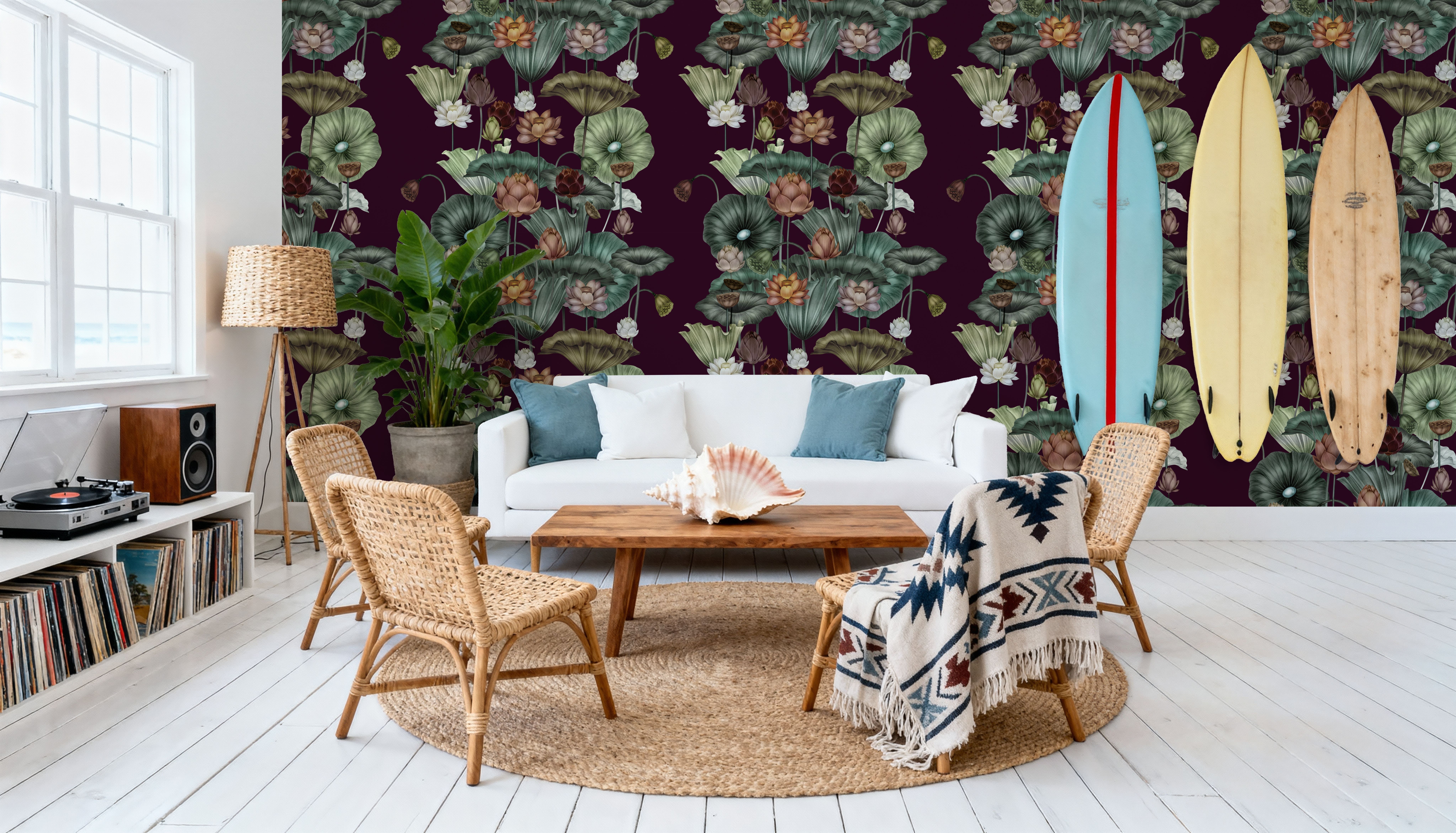 Magical Lotus, Burgundy