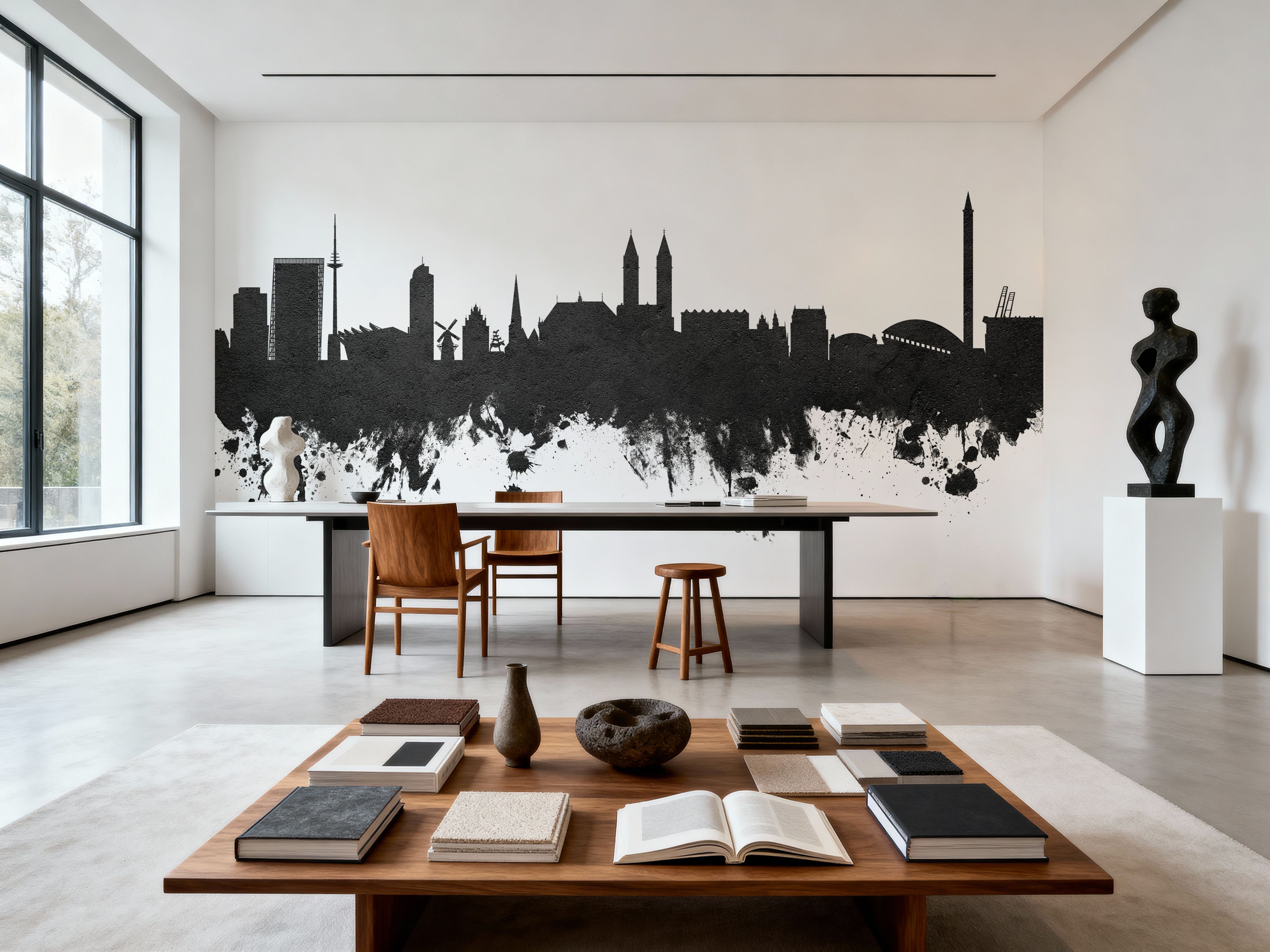 Bremen Germany Skyline Black & White