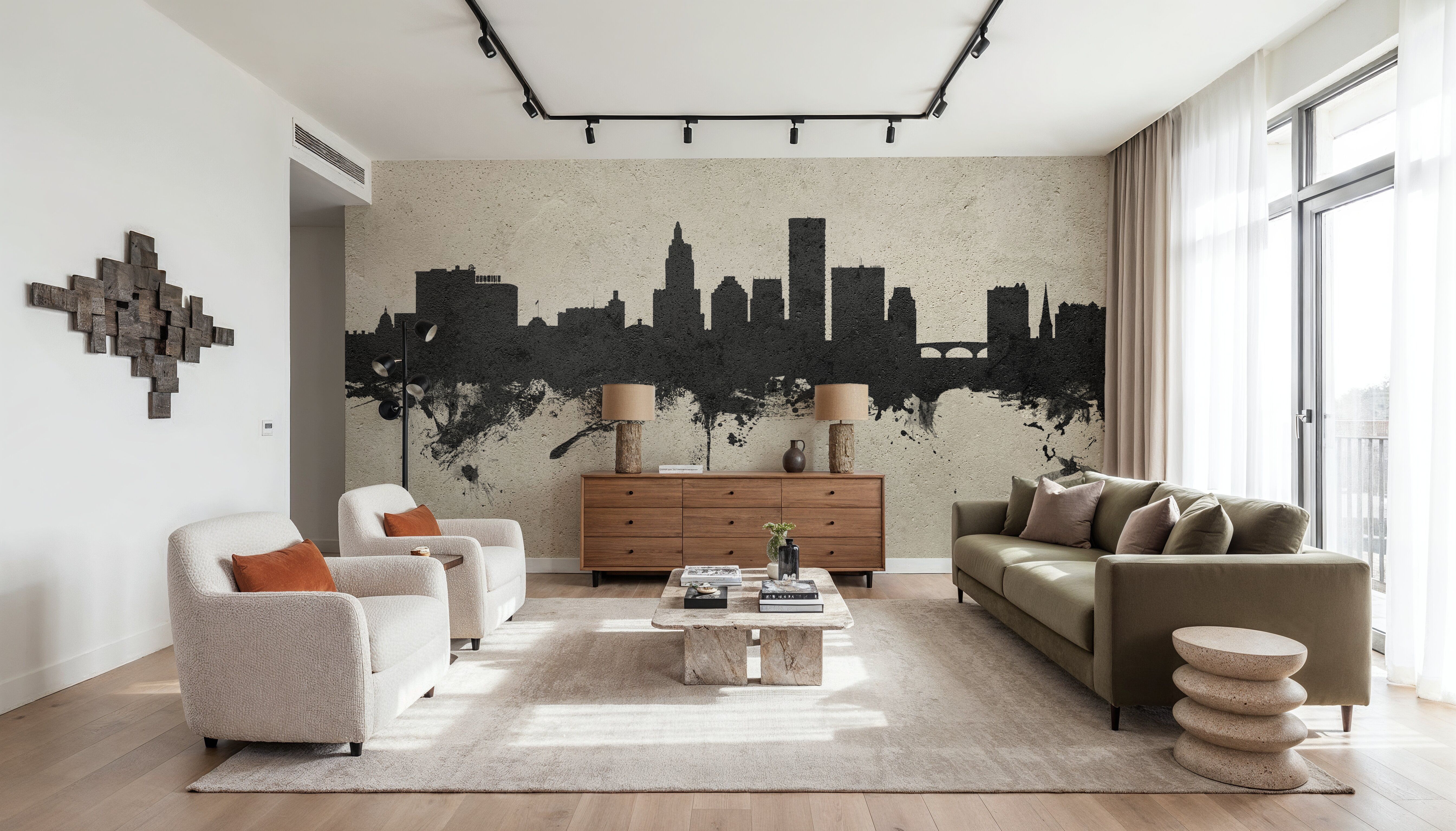 Providence Rhode Island Skyline Concrete