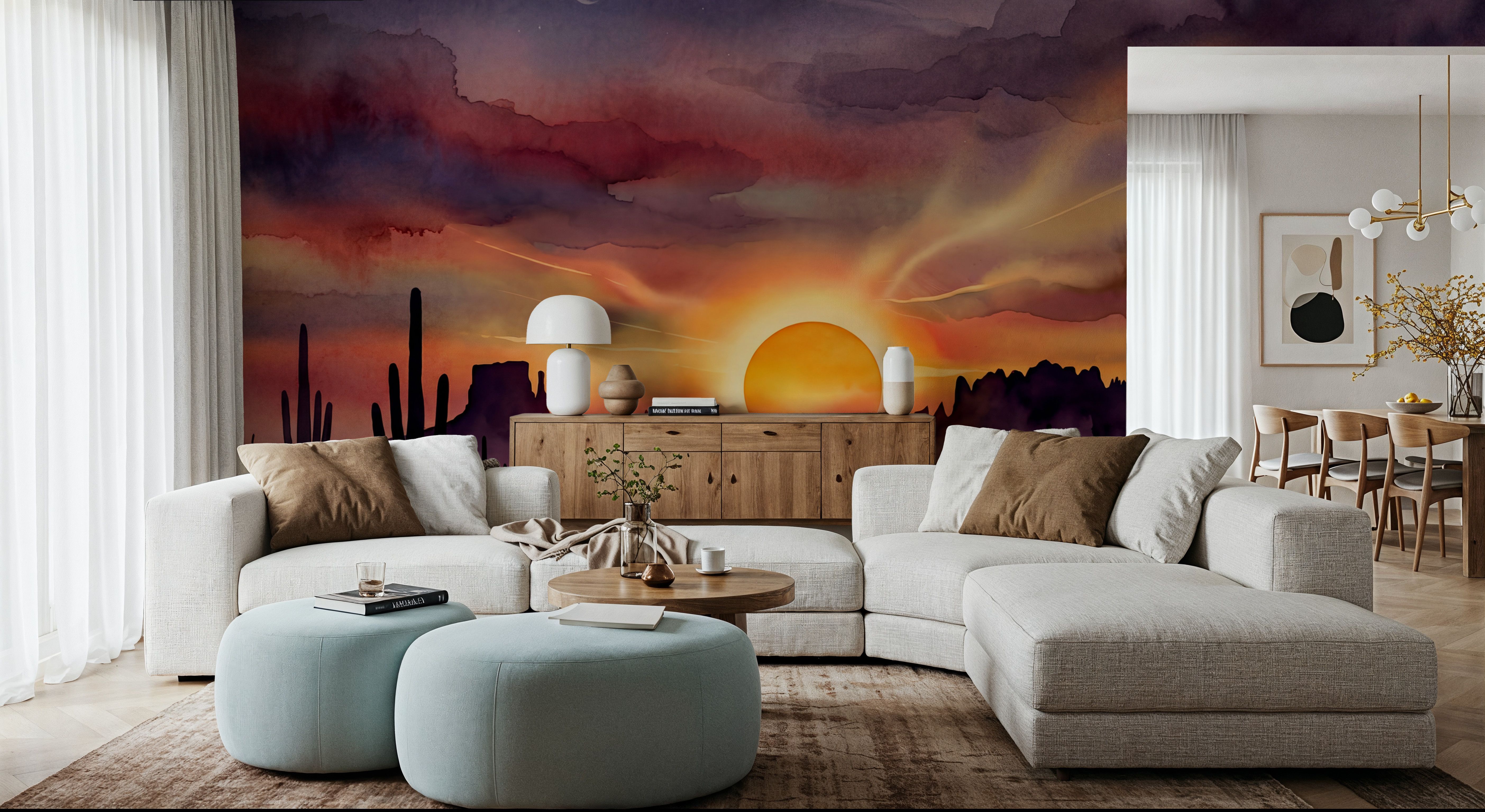 Arizona Sunset - Landscape Watercolor Series