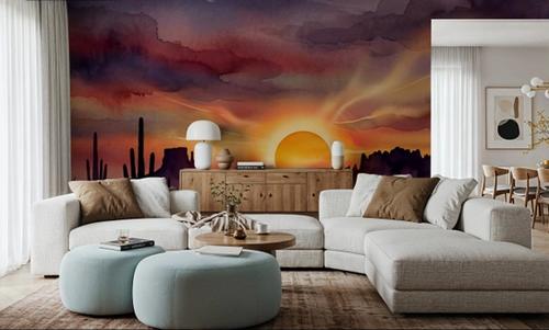 Arizona Sunset - Landscape Watercolor Series