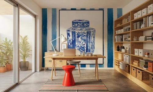 Chinoiserie Vase I Stripes