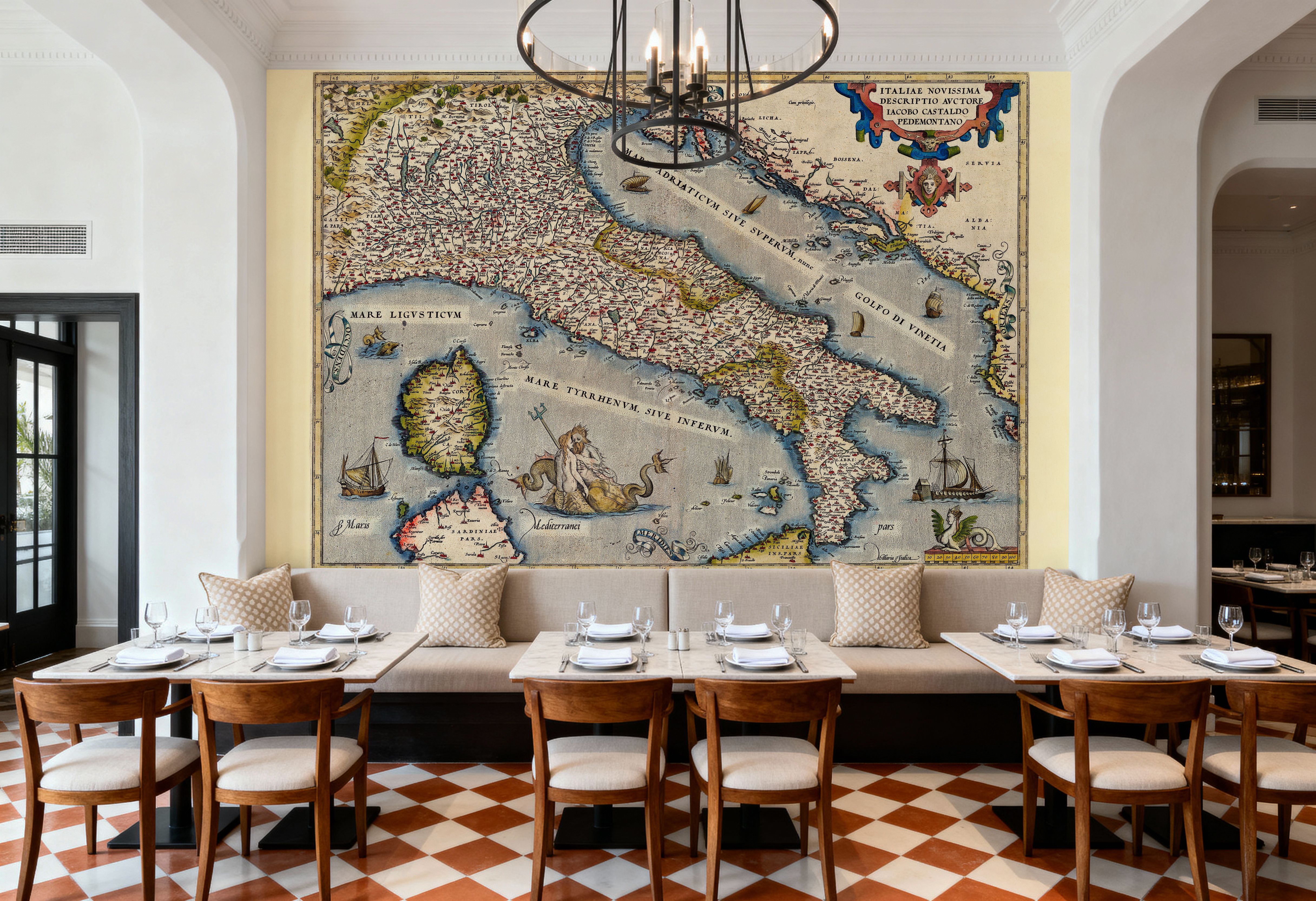 Old Map of Italy, 1570