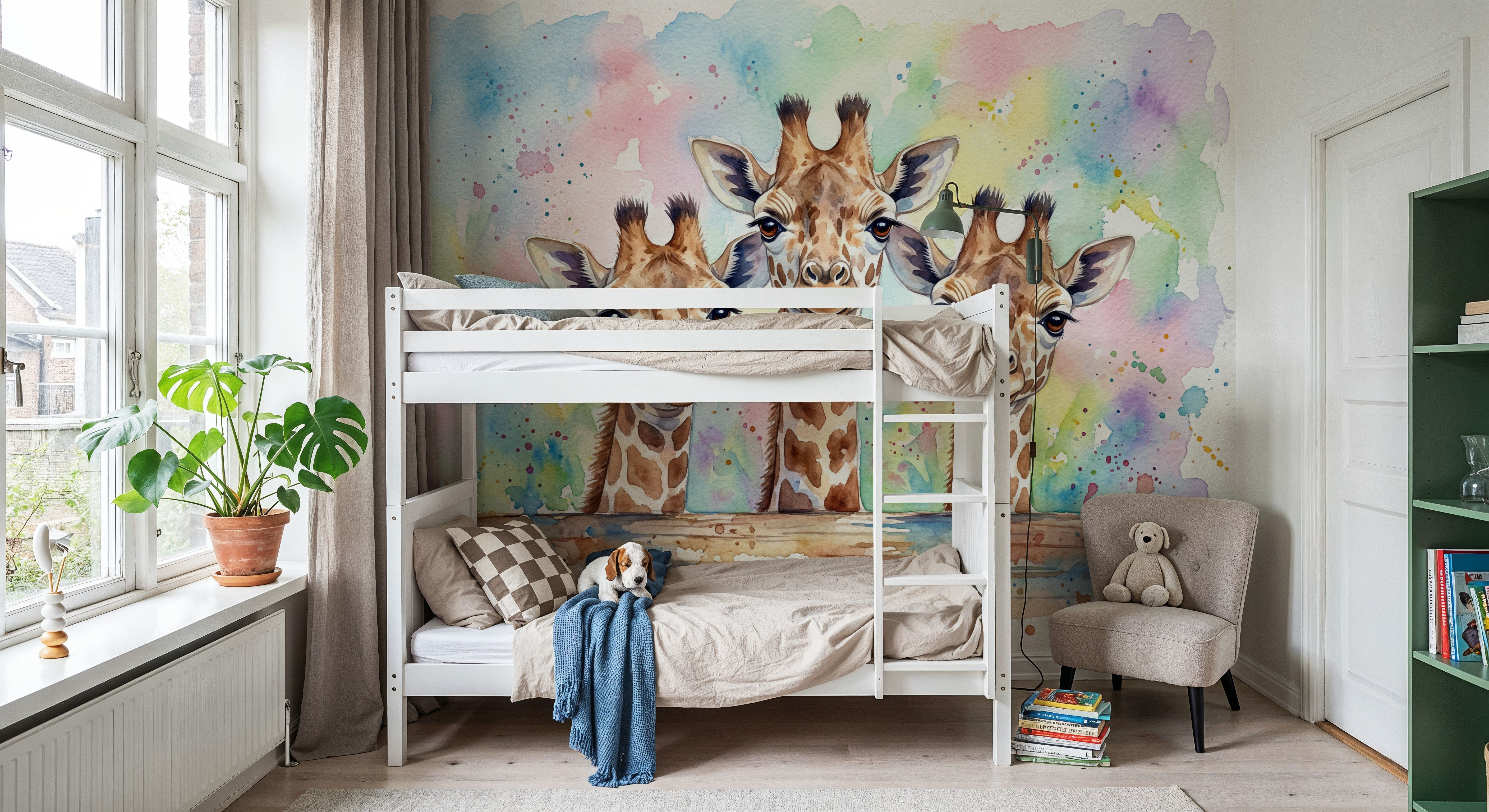 Giraffes - Cute Baby Animals Series, Tapetai