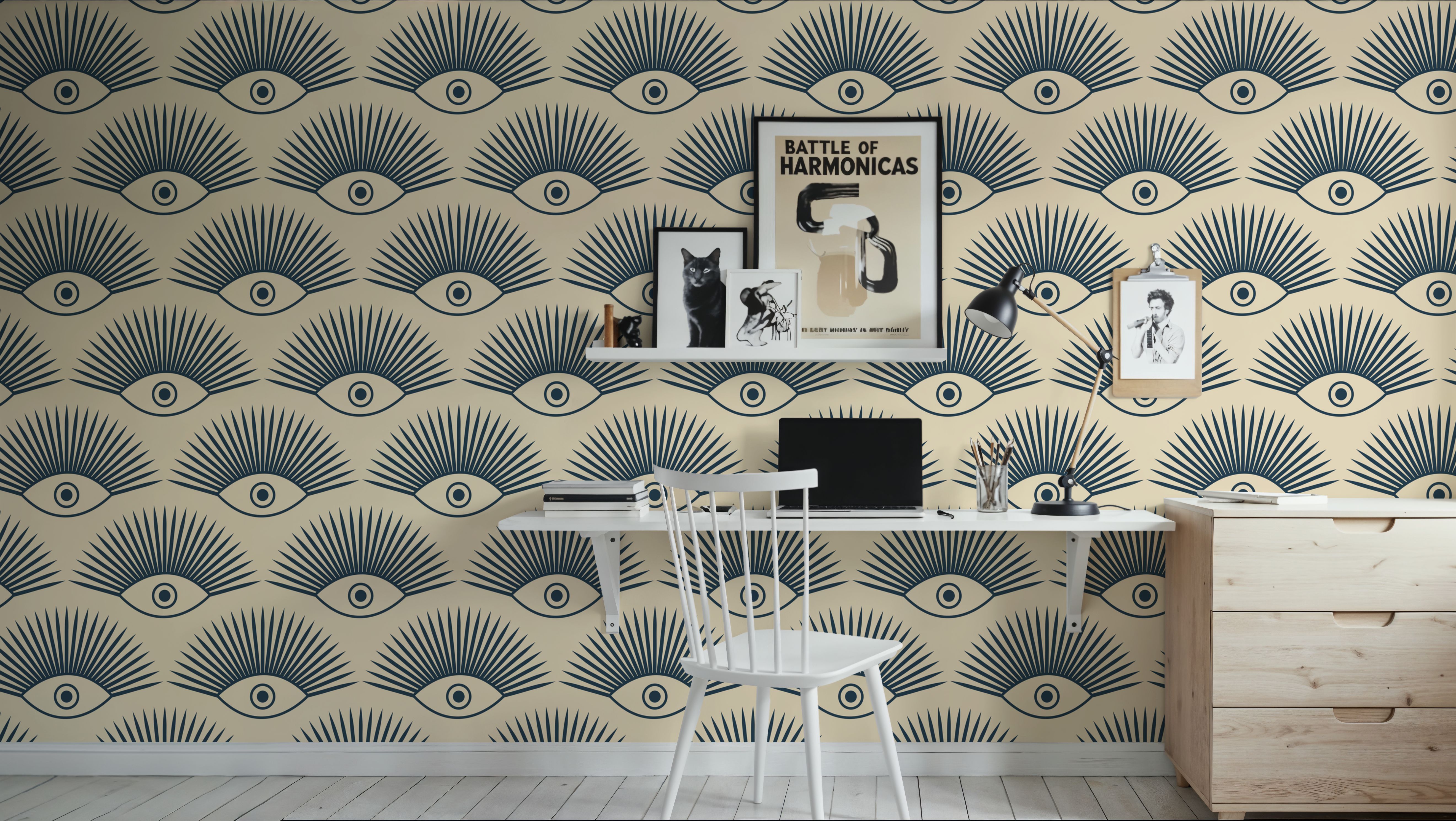 Art Deco Eye, Teal