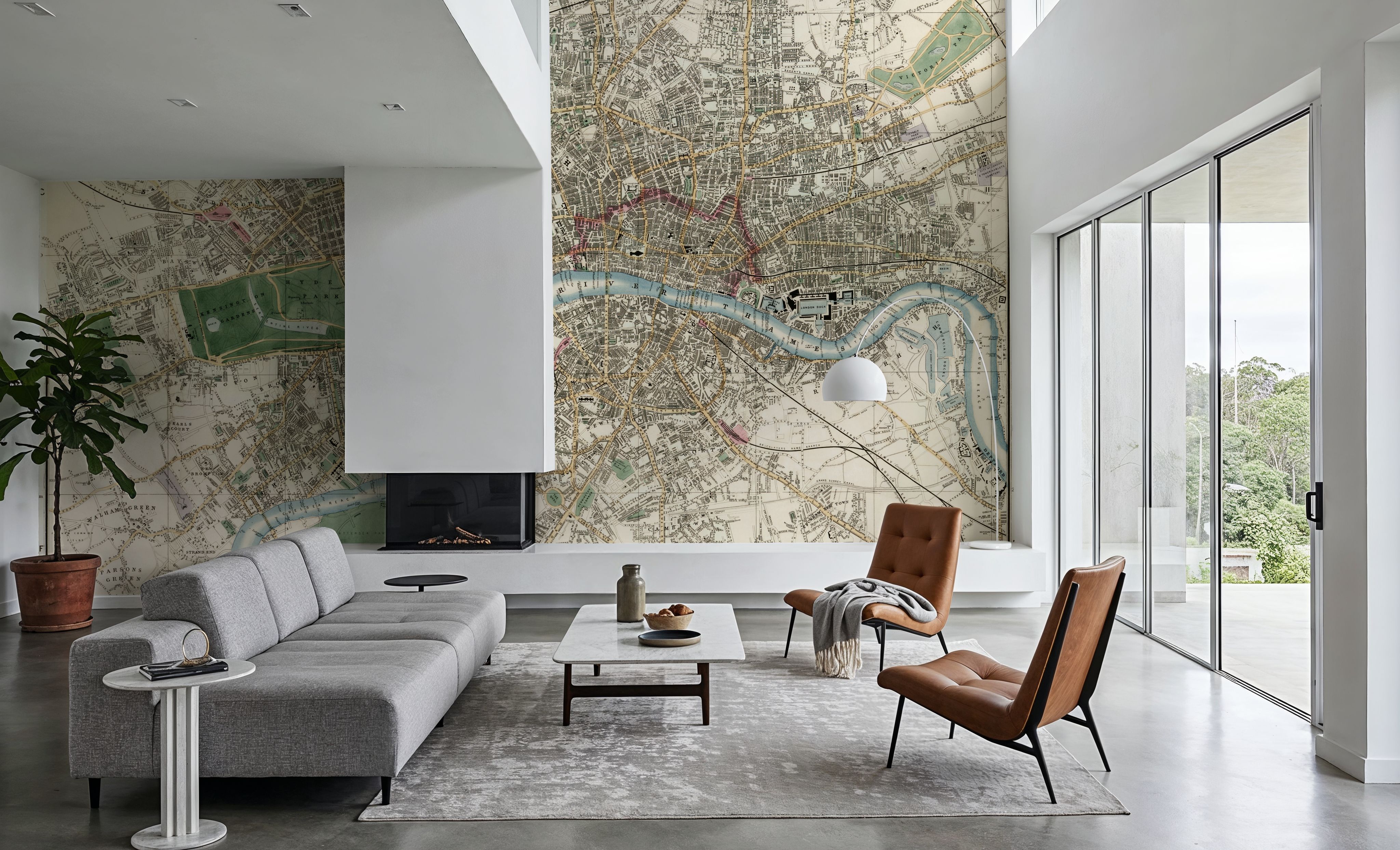 1853 Map Of London, Tapeten