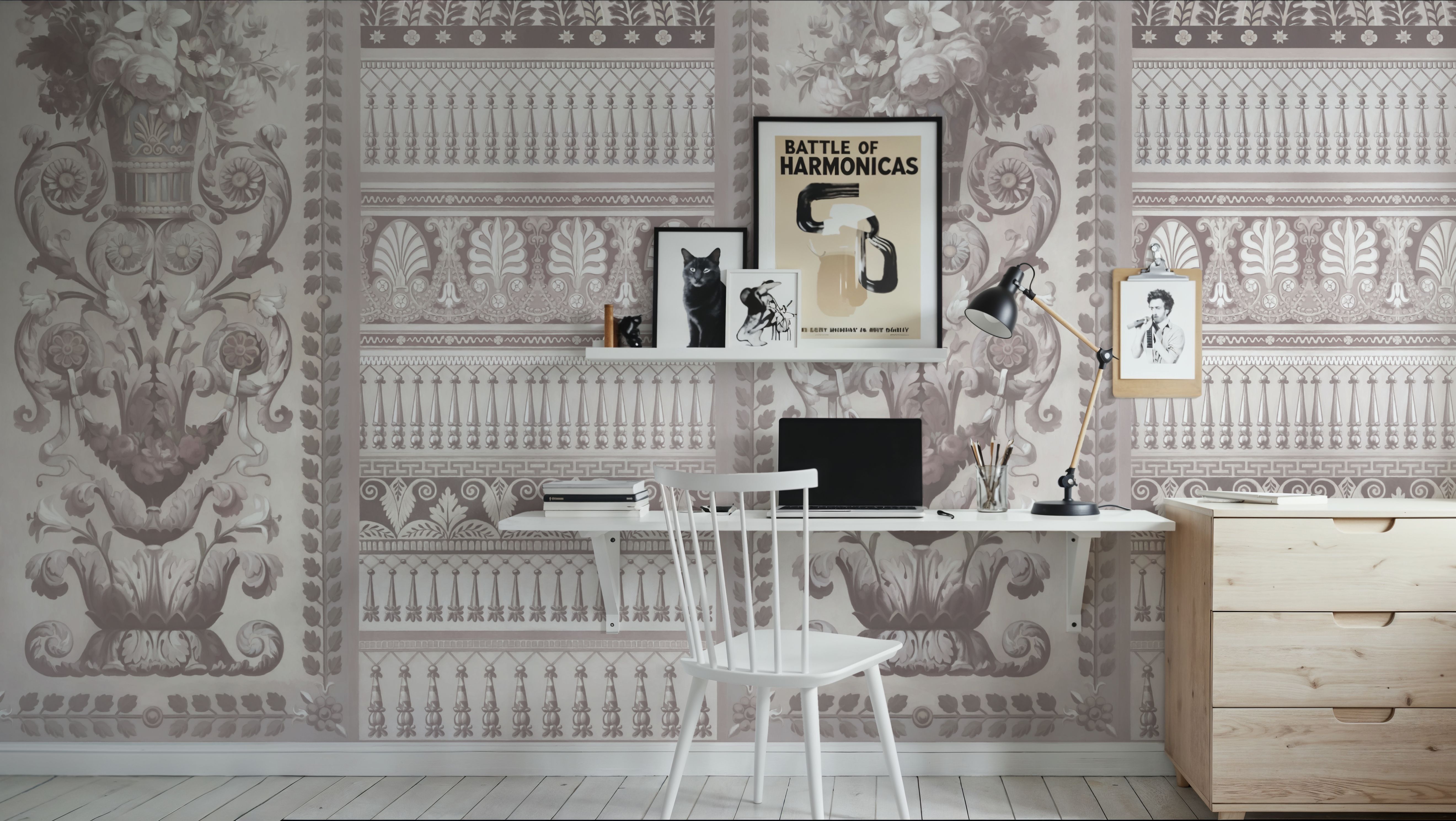 Flower Mountain, Beige, Behang