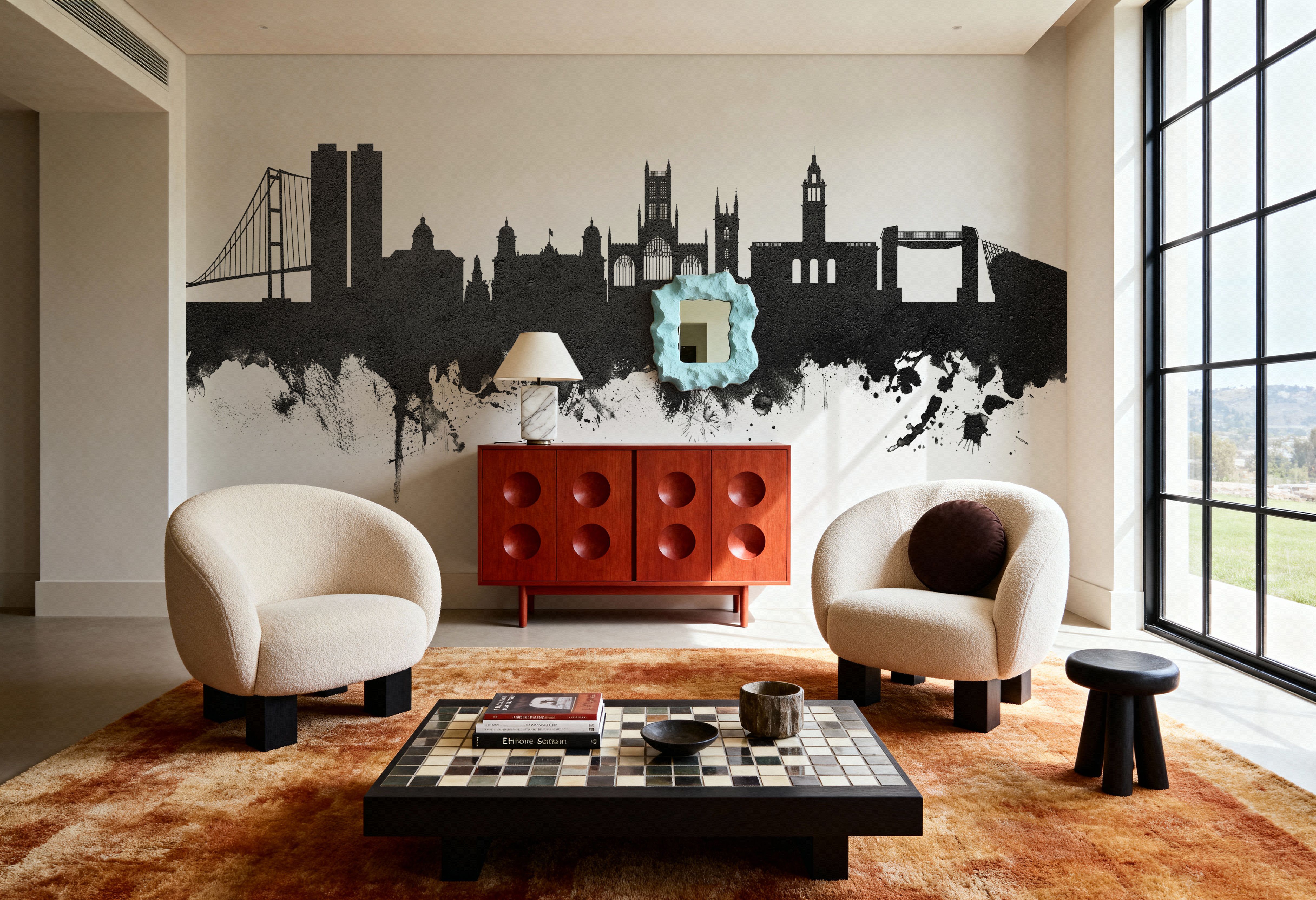 Kingston upon Hull England Skyline Black & White, Wallpaper