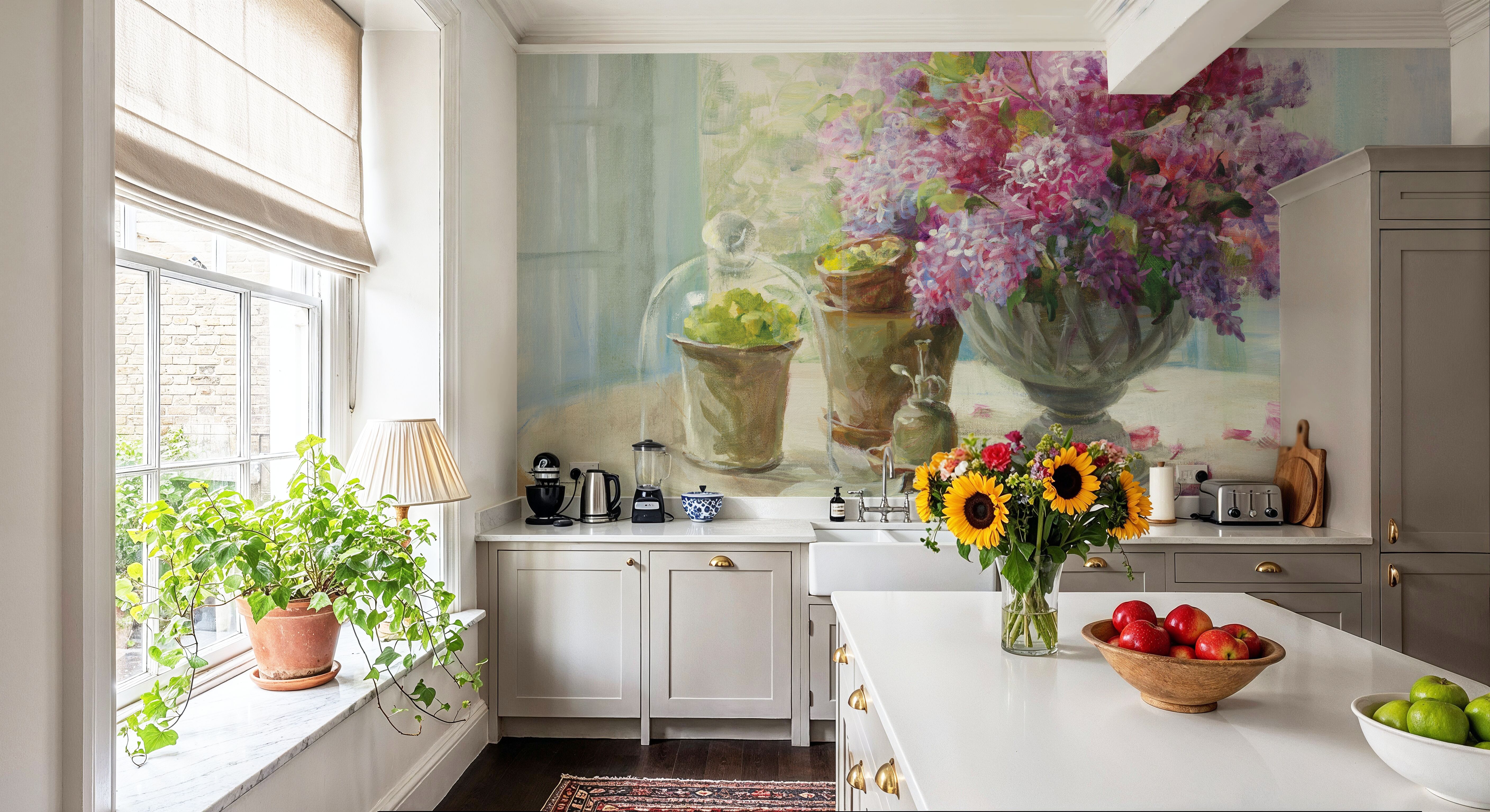 Lilacs Still Life wallpaper mural 100% PVC-free and non-toxic