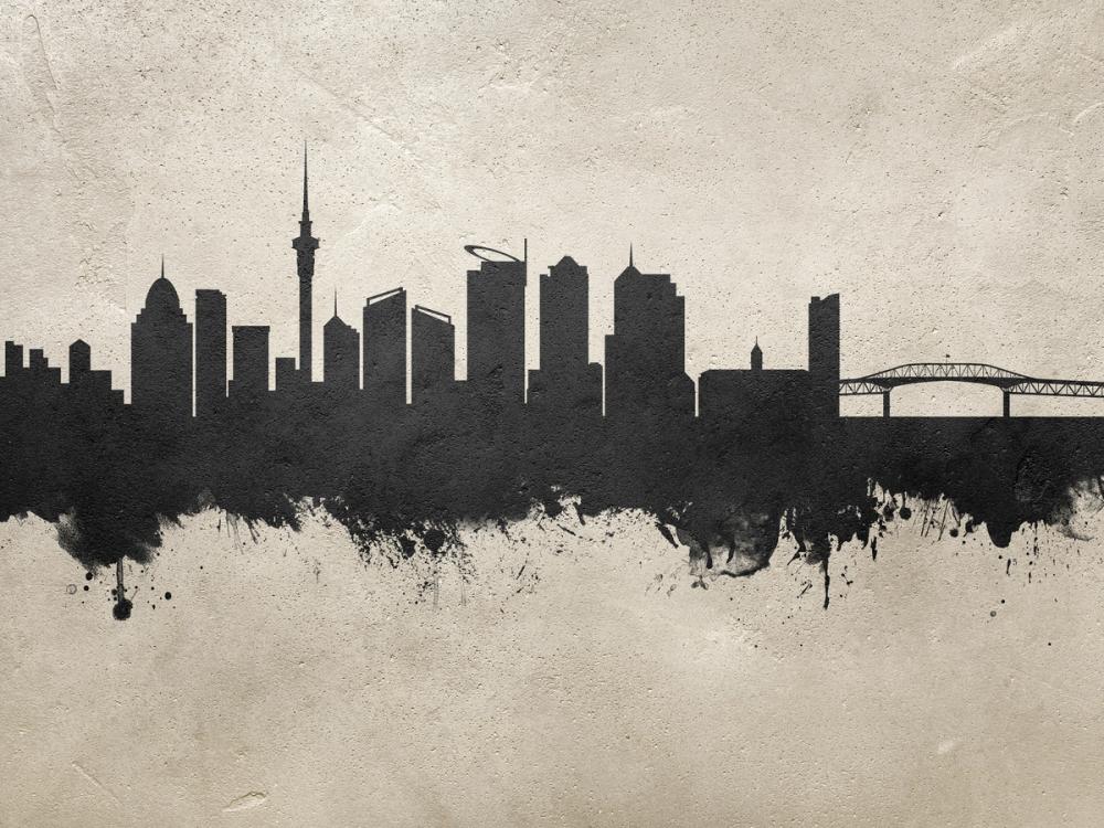 Auckland New Zeeland Skyline Concrete