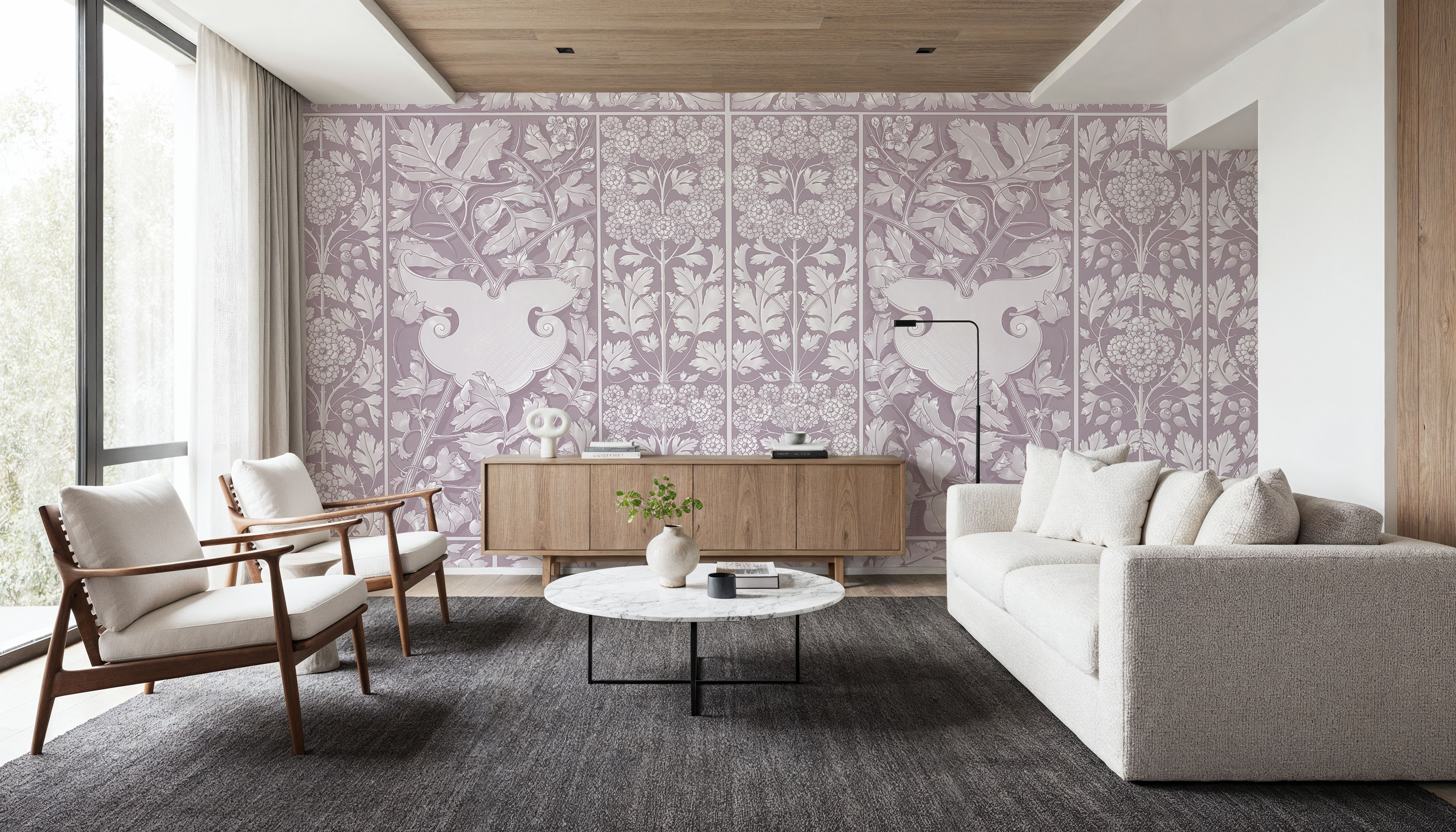 Flowers and Berries Purple