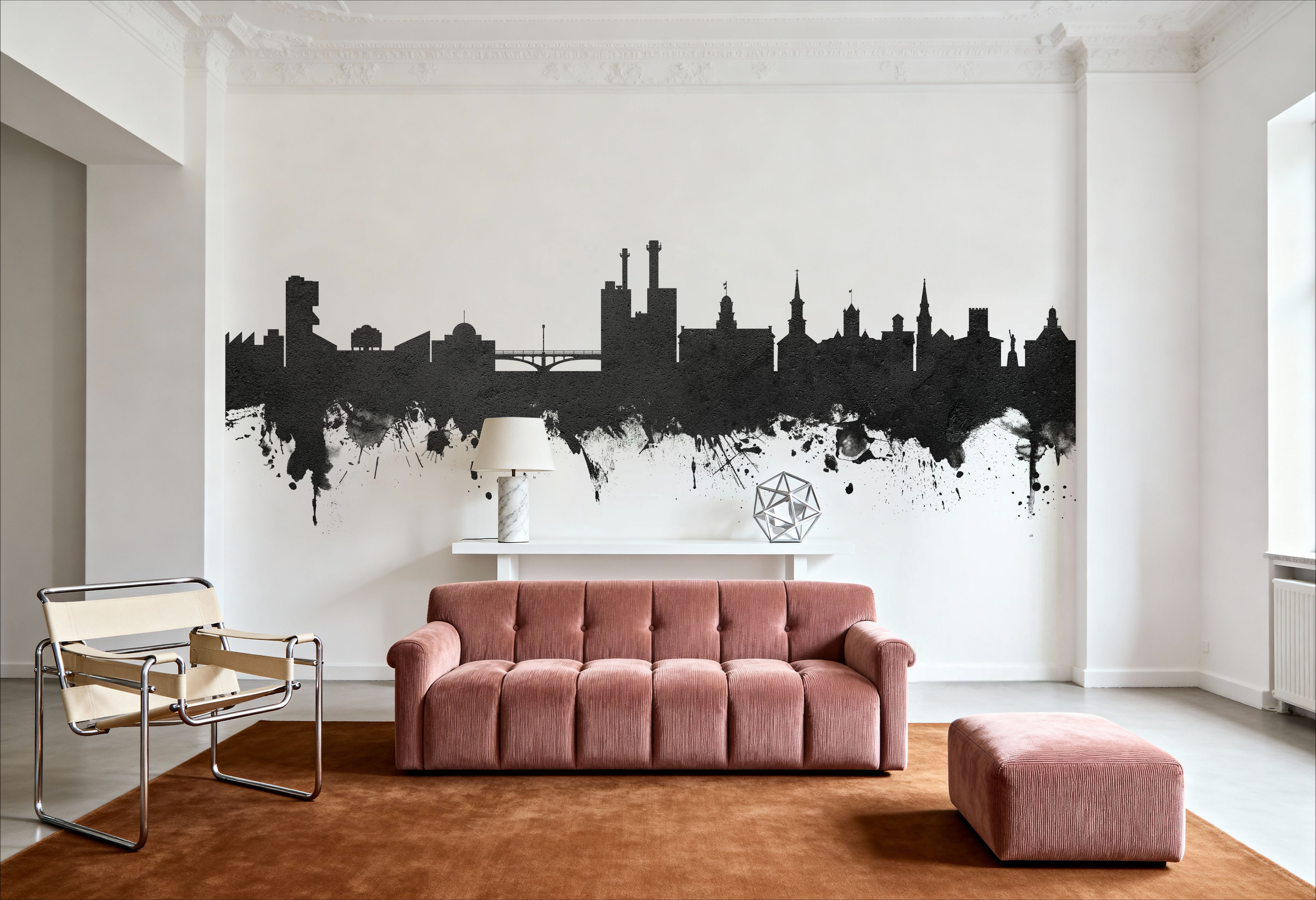 Iowa City Skyline Black & White