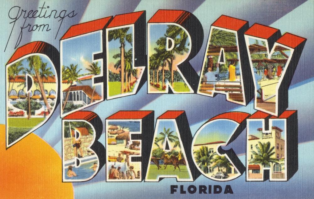 Greetings from Delray Beach - Screenprint Postcard