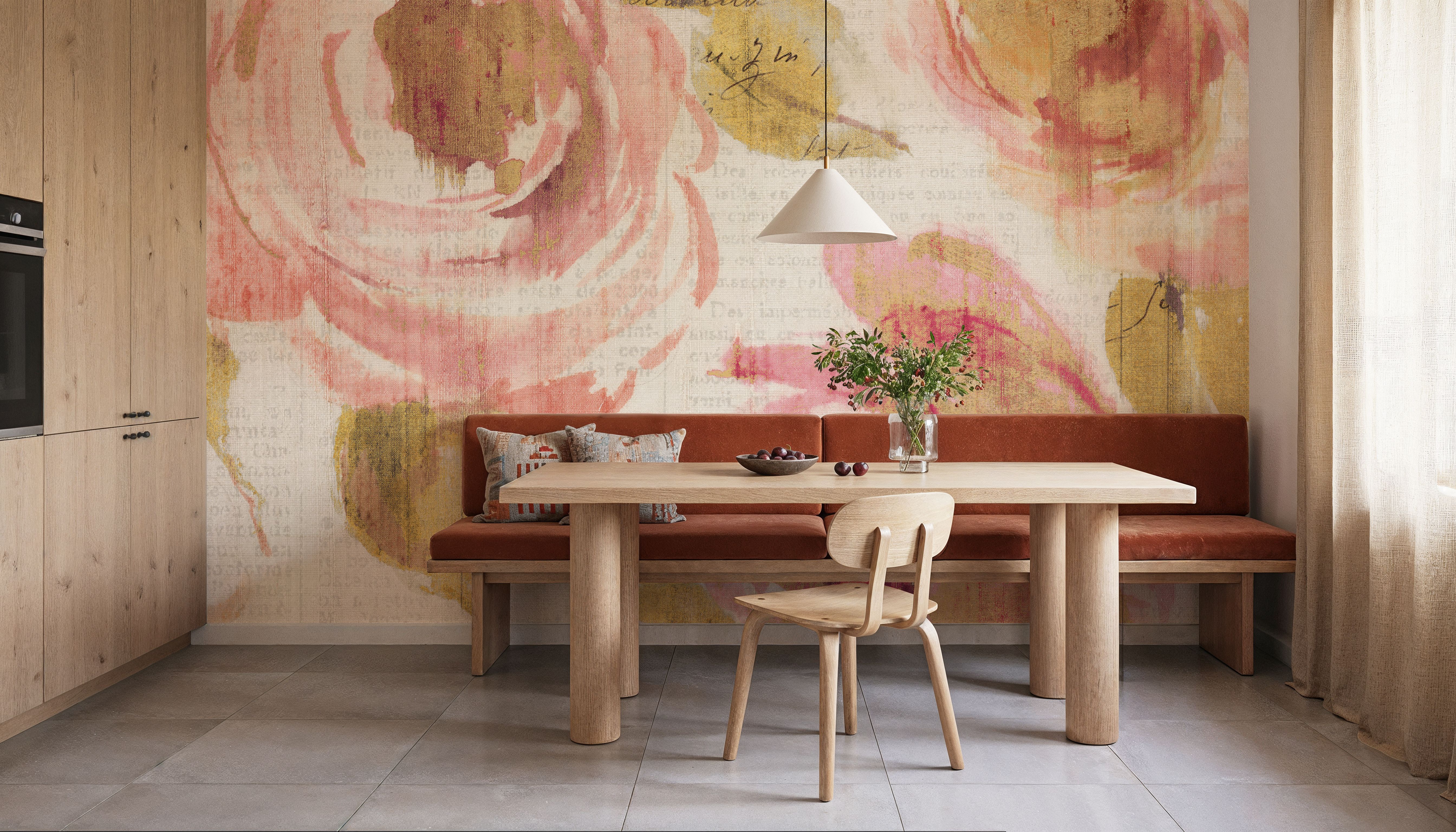 Touch of Rose II, Papel pintado