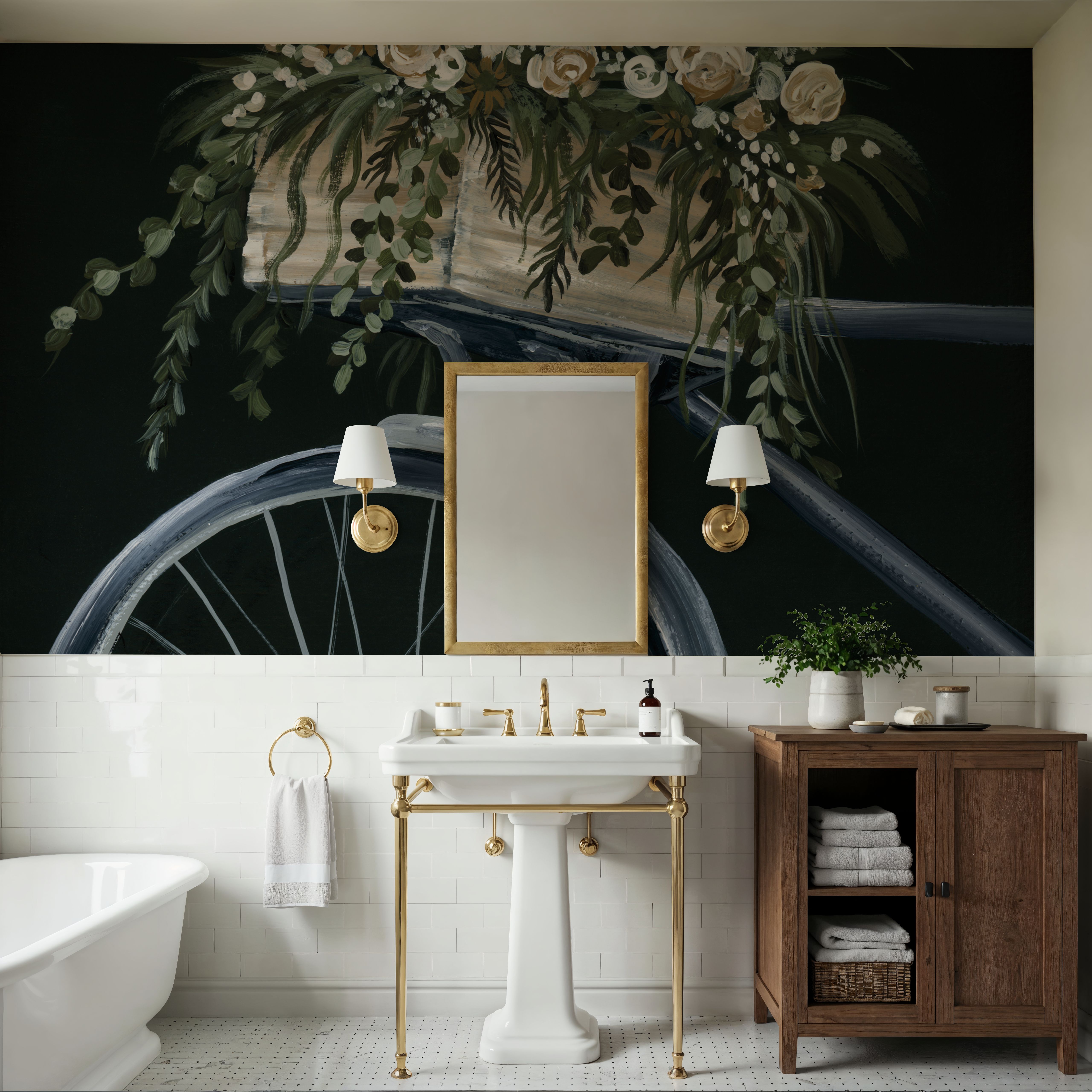 Vintage Bicycle with Florals
