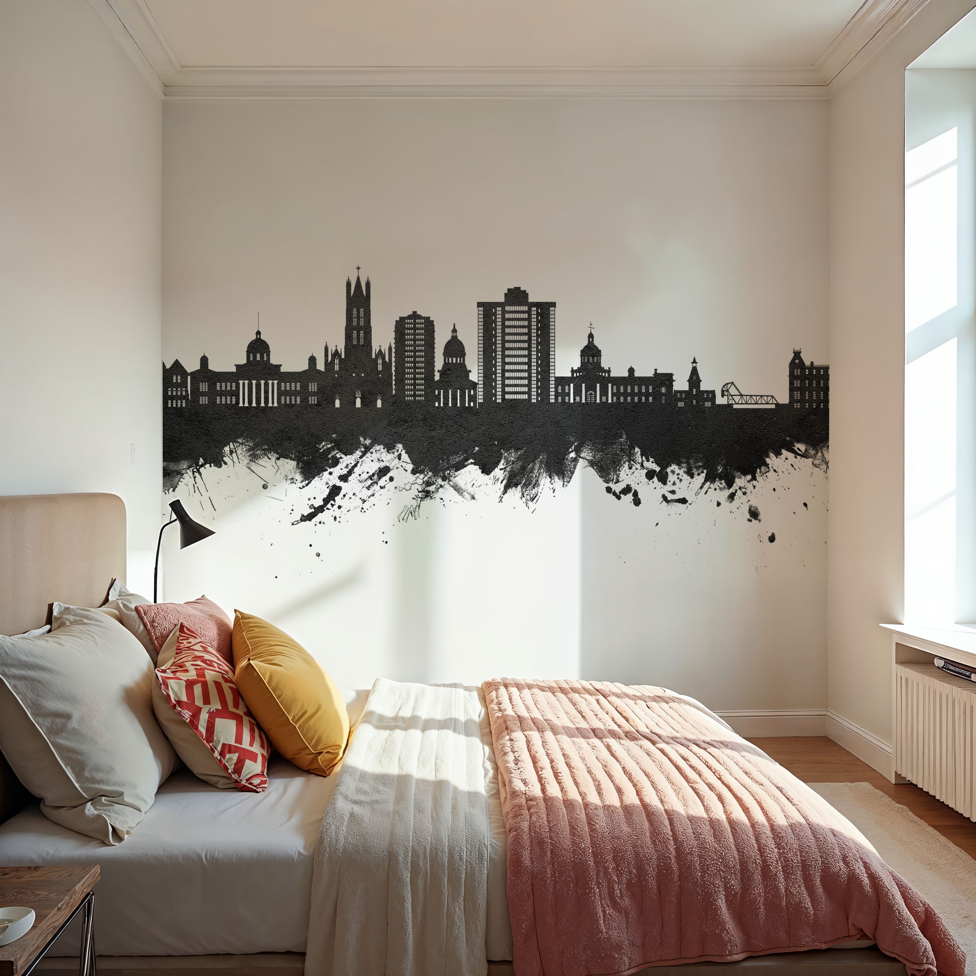 Kingston Canada Skyline Black & White