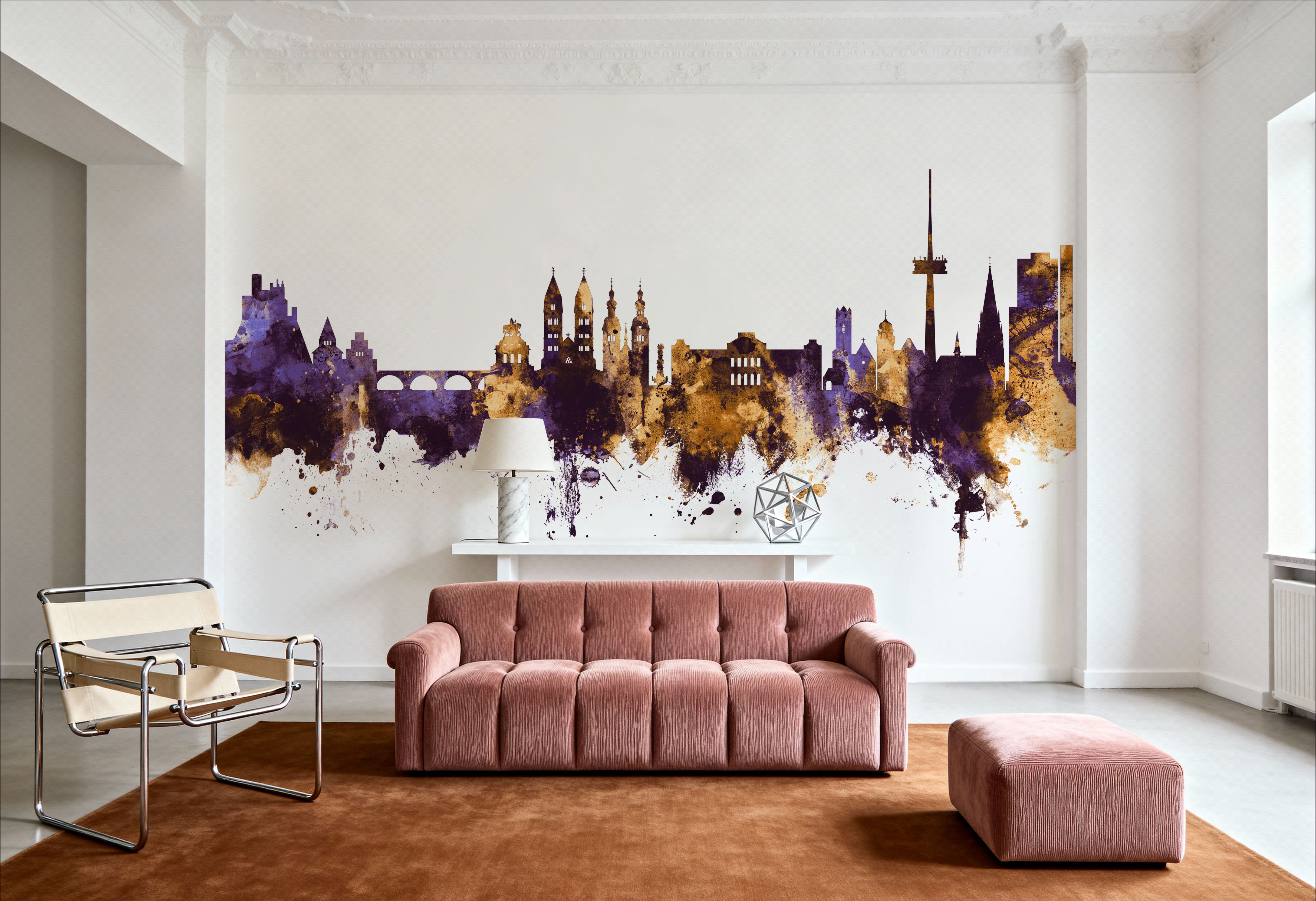 Koblenz Germany Skyline Purpl & Gold