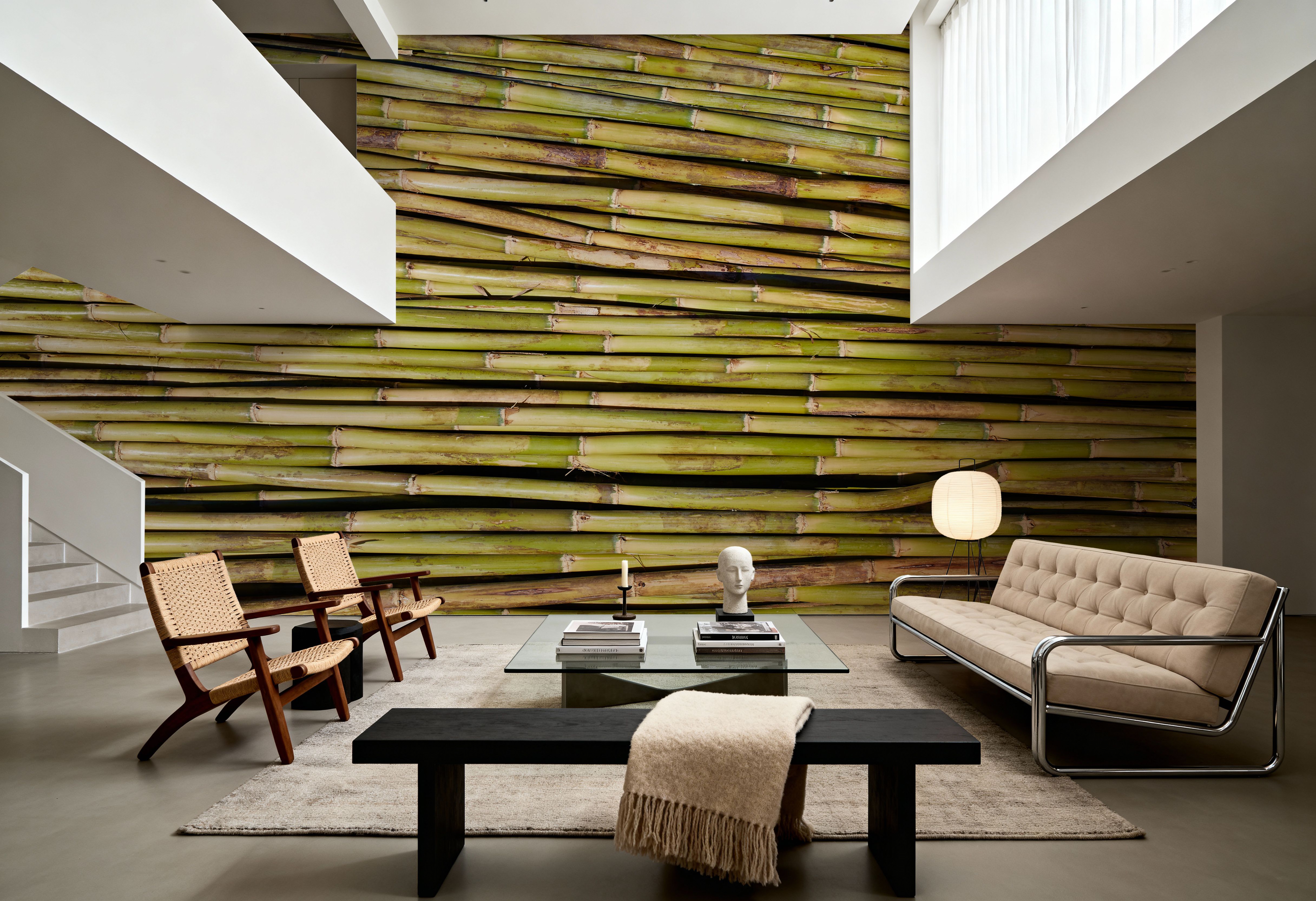 Wall Mural - Cane Canes - Wood Nature mural wallpaper - Offices - Wallism UK - Premium, Textured or Peel & Stick