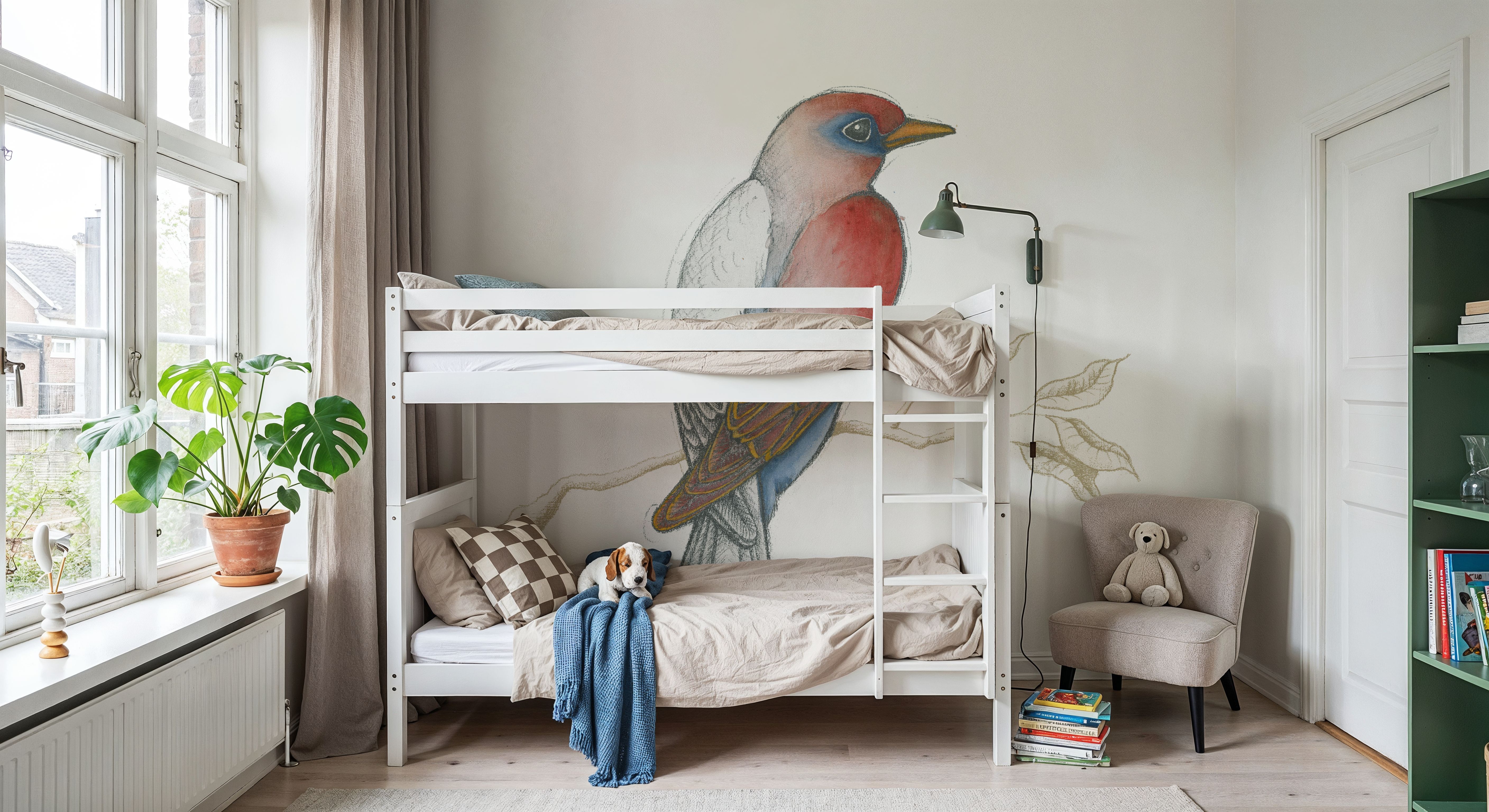 Arts and Crafts Birds I on White