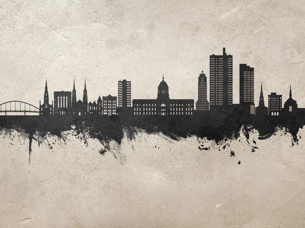 Fort Wayne Indiana Skyline Concrete