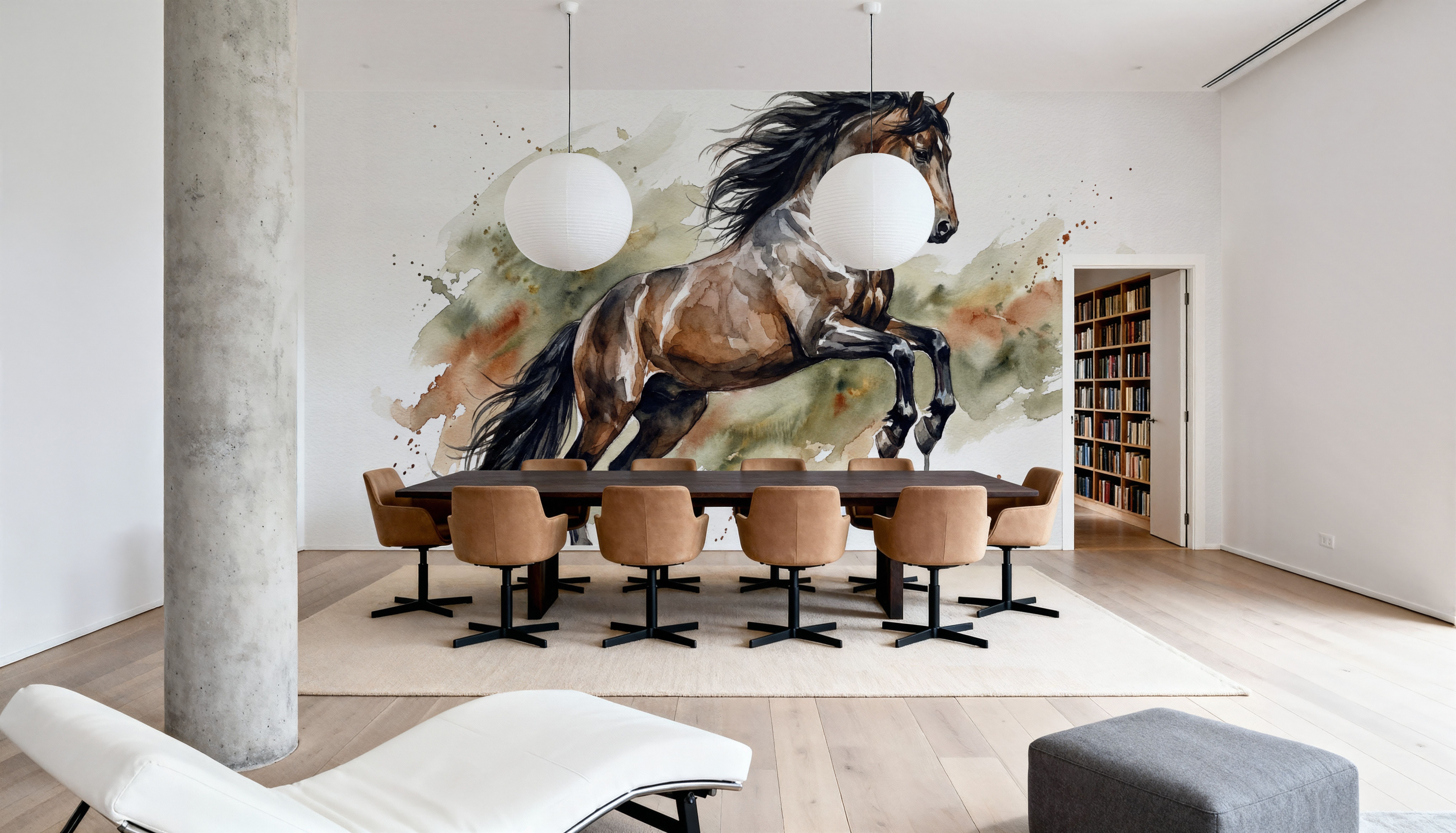 Powerful Horse II - Watercolor Spirit Animals Series, Tapet