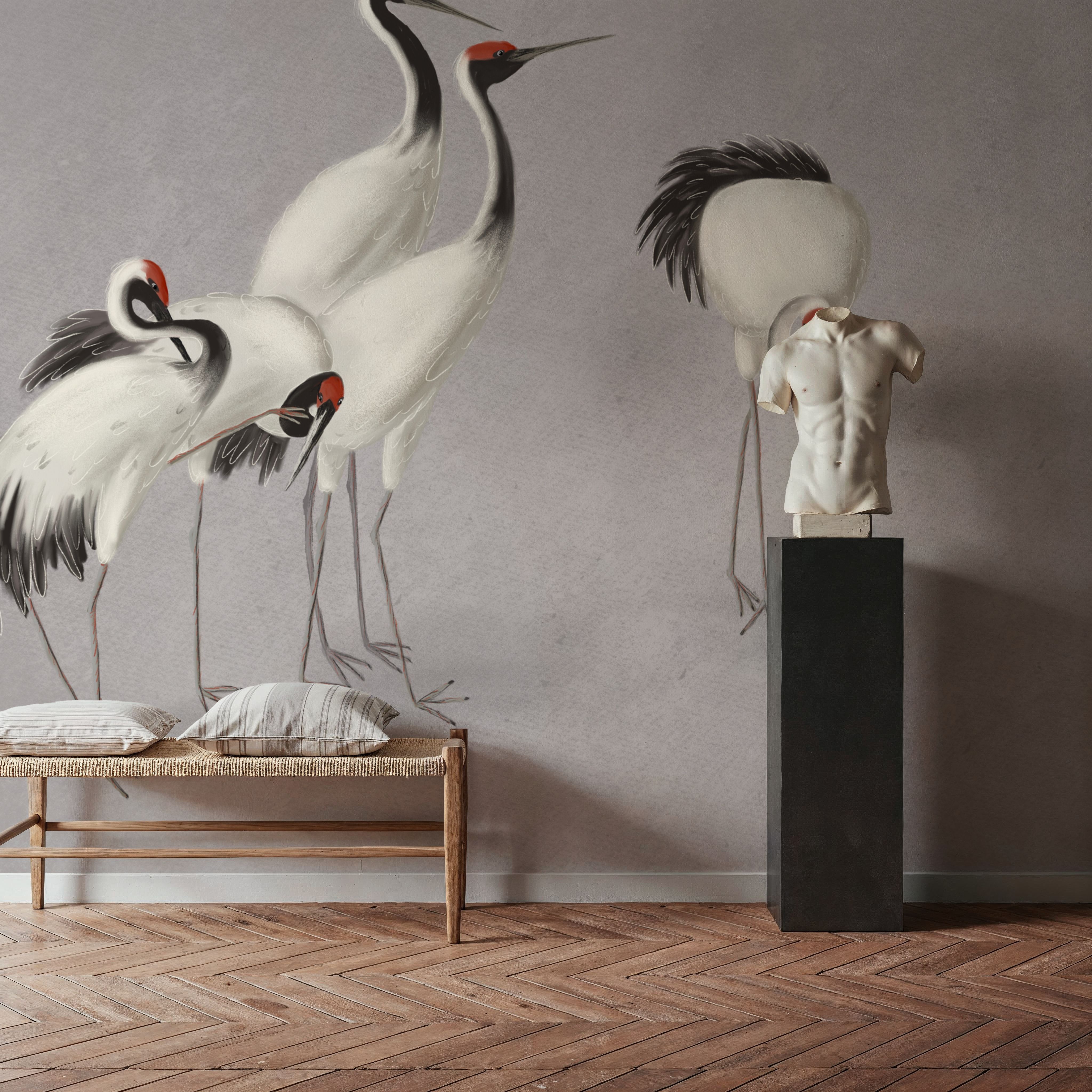 Japanese Cranes - Stone