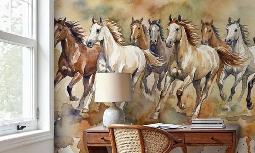 Wild Horses II - Watercolor Spirit Animals Series