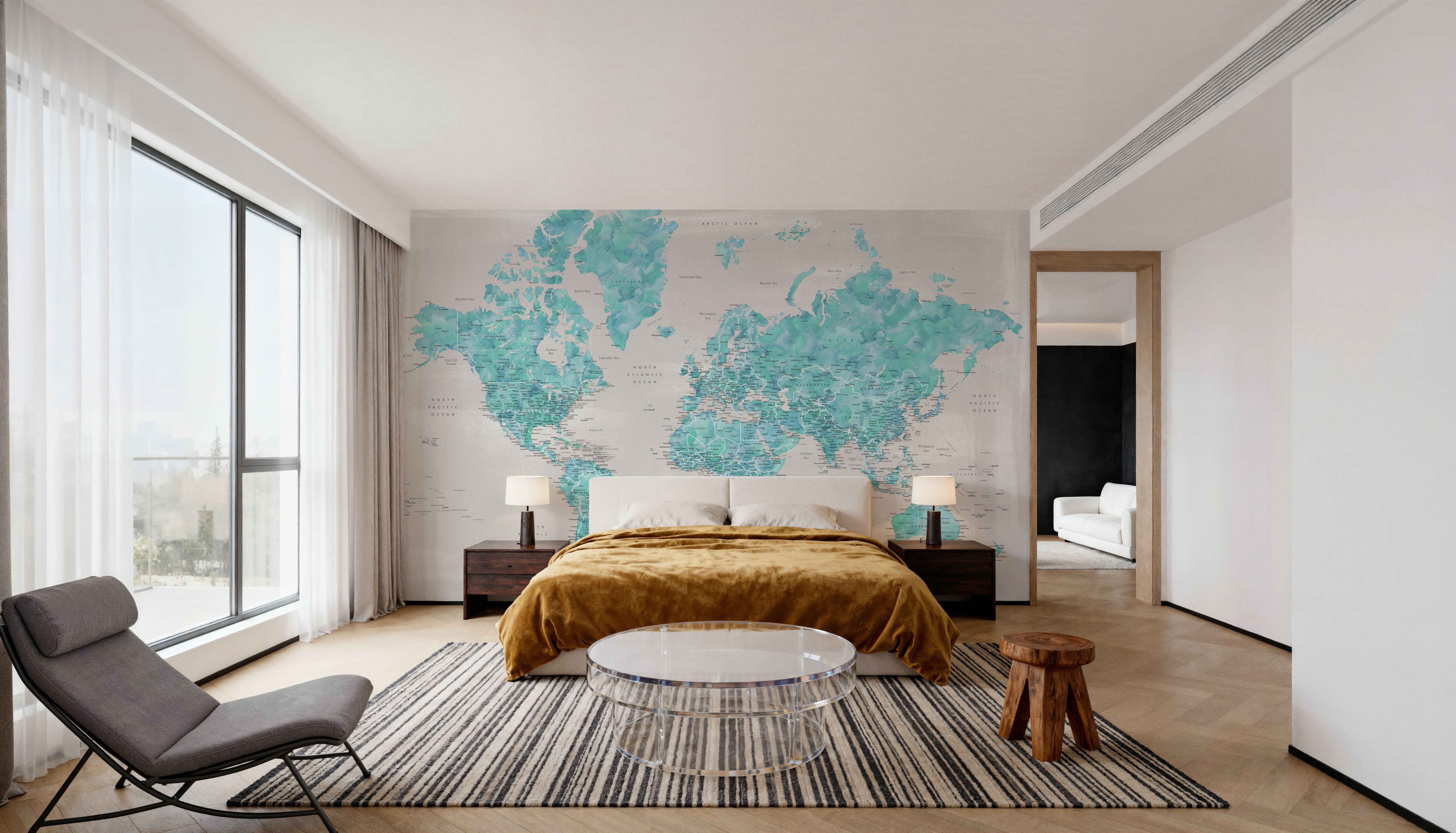 World Map Cities - Harriet, Wallpaper