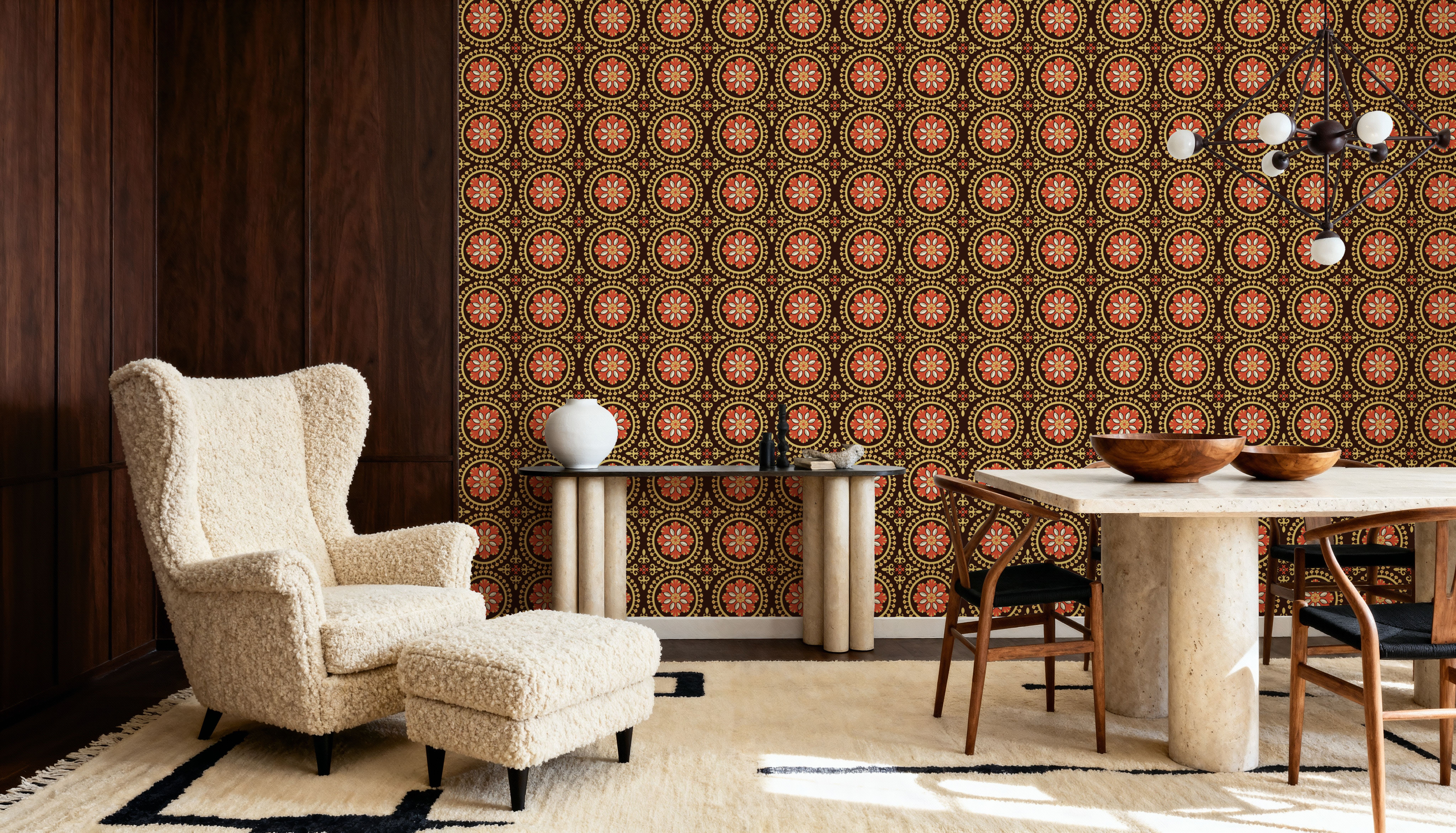 Geo Floral, Chocolate