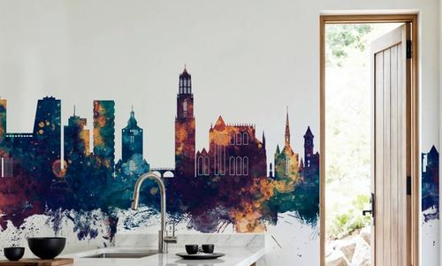 Utrecht The Netherlands Skyline Blue & Bronze