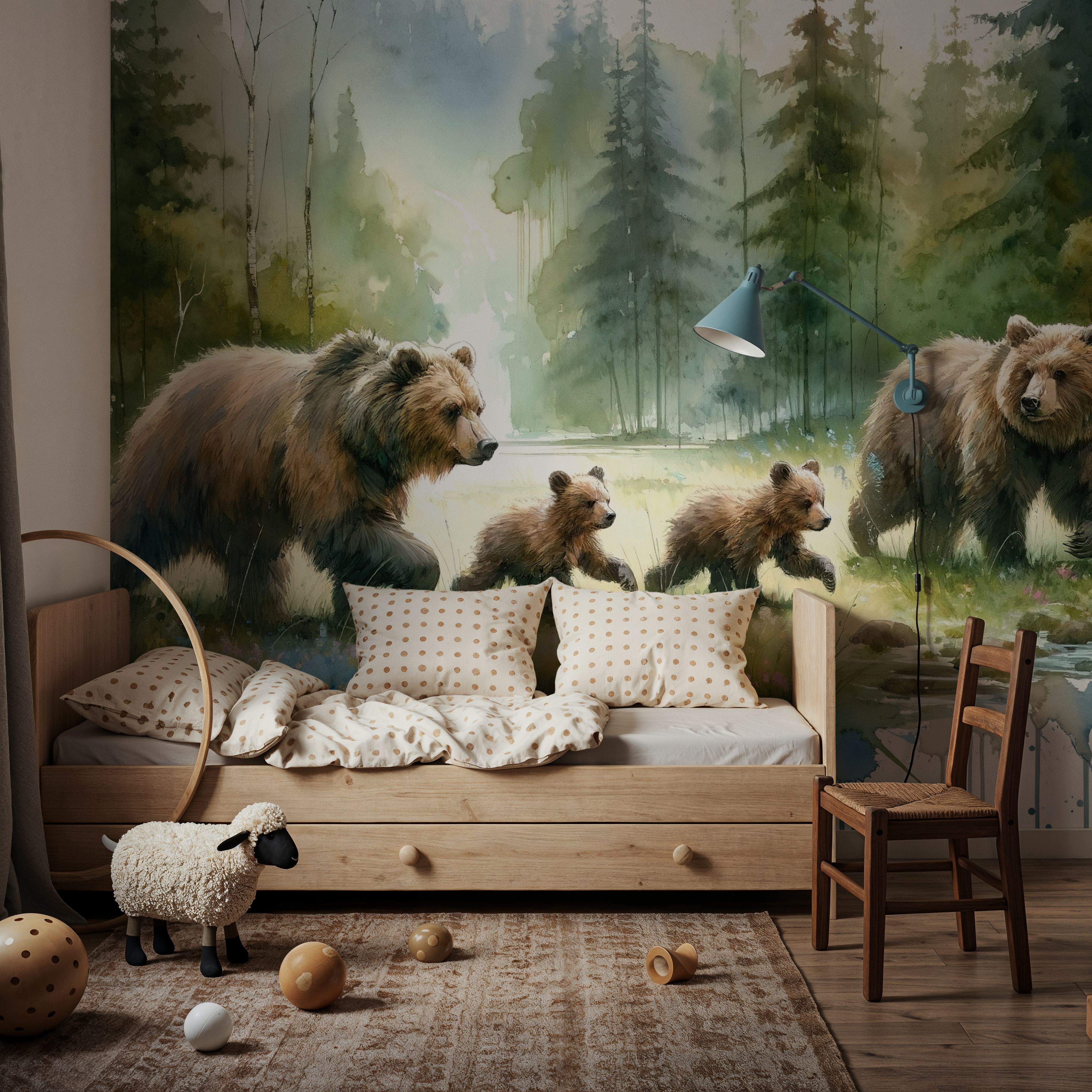 Watercolor Bear Family