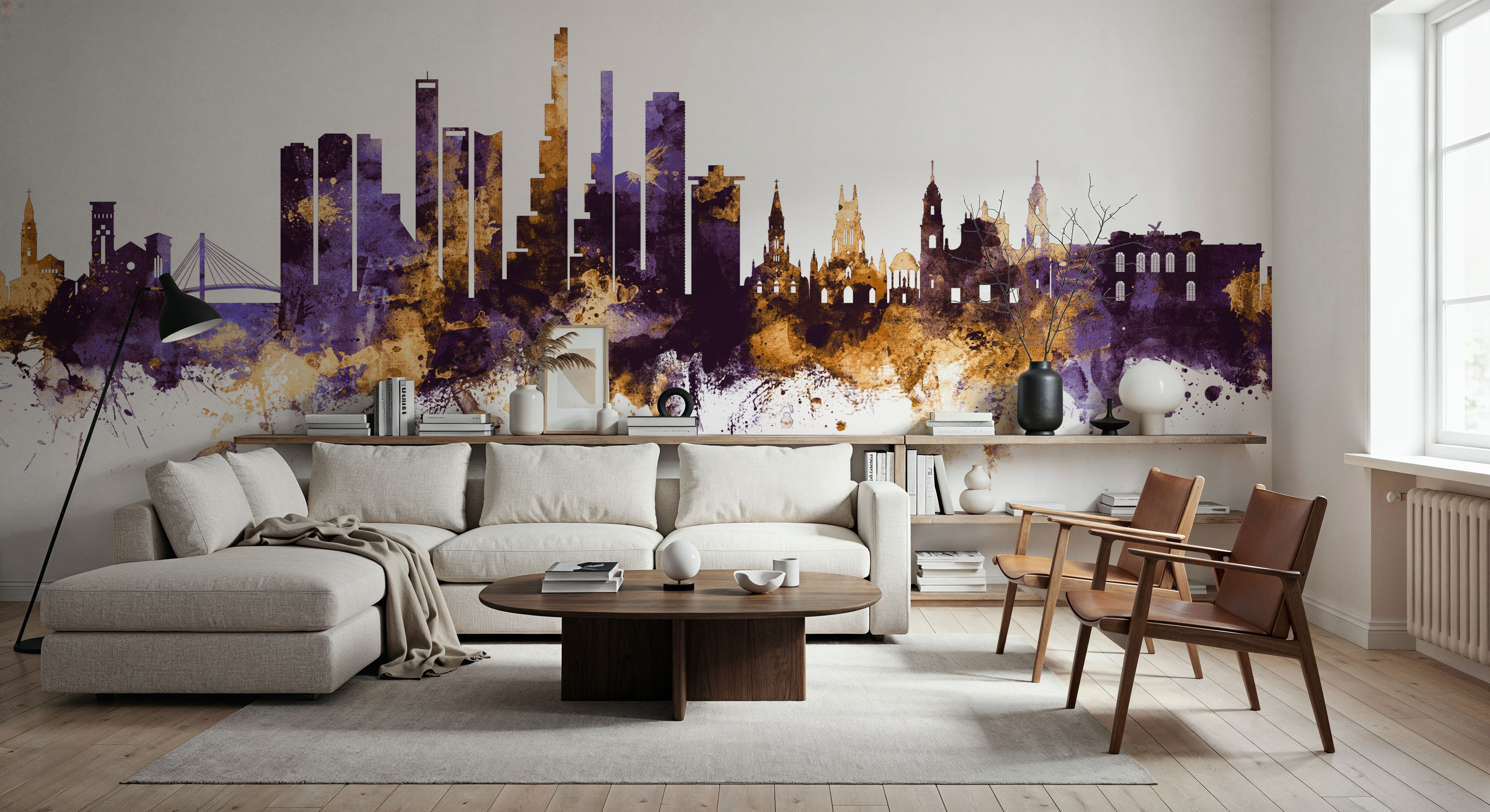 Bogotá Colombia Skyline Purple & Gold