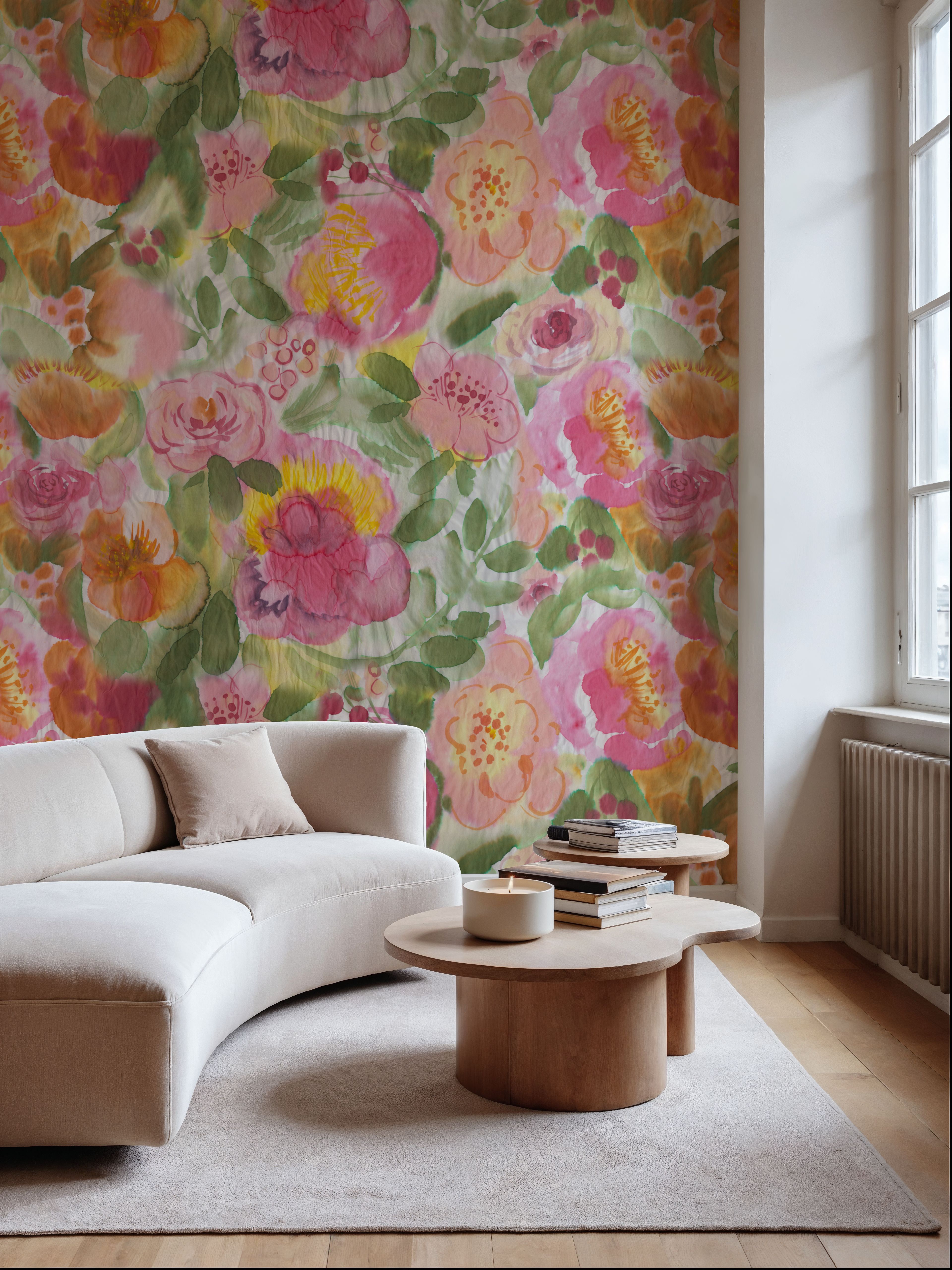 Colourful Watercolor Painted Floral