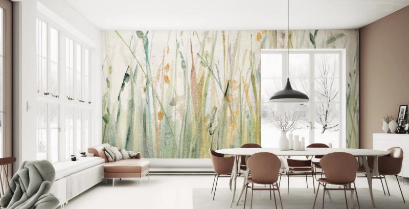 Spring Grasses I wallpaper mural 100% PVC-free and non-toxic