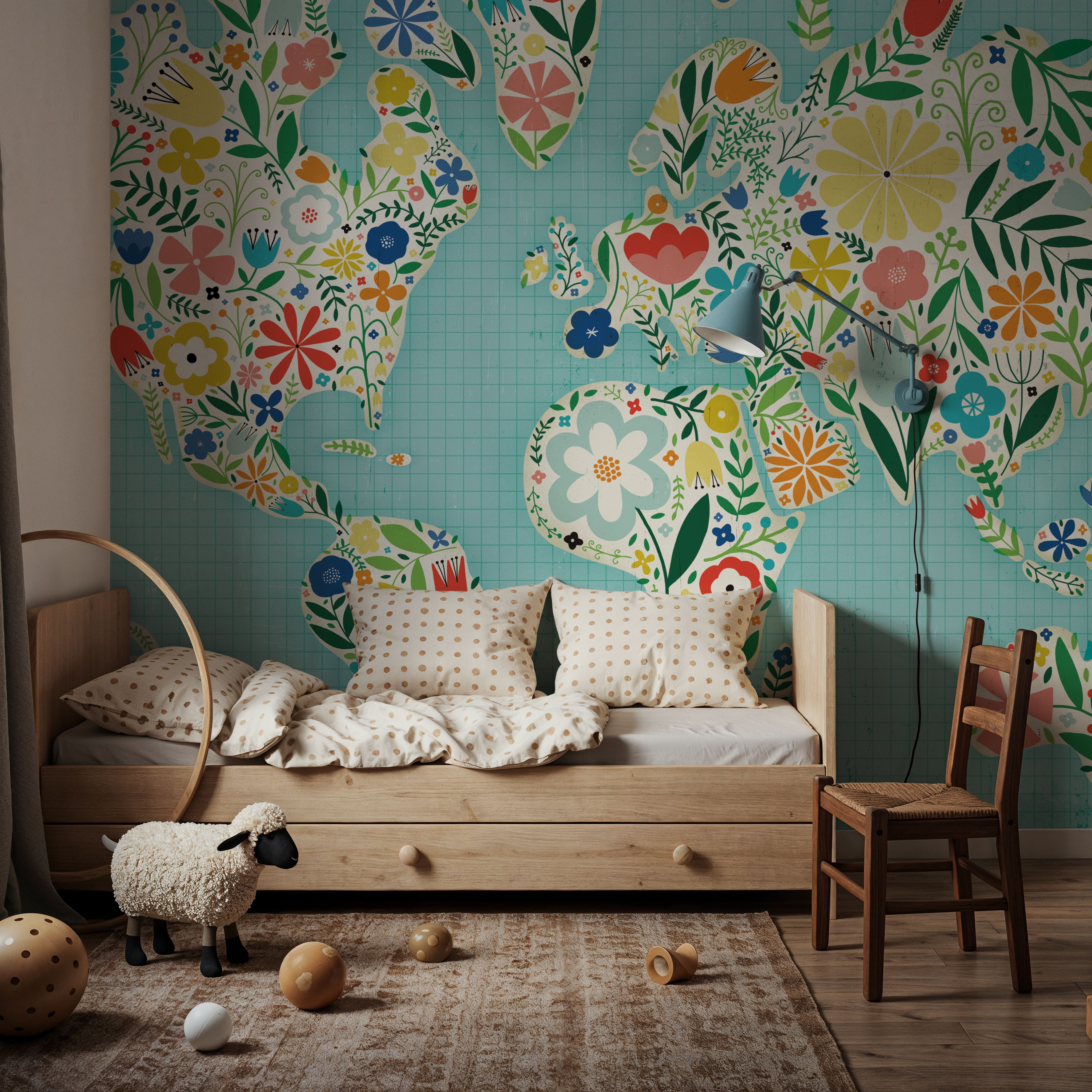 Floral World Blue