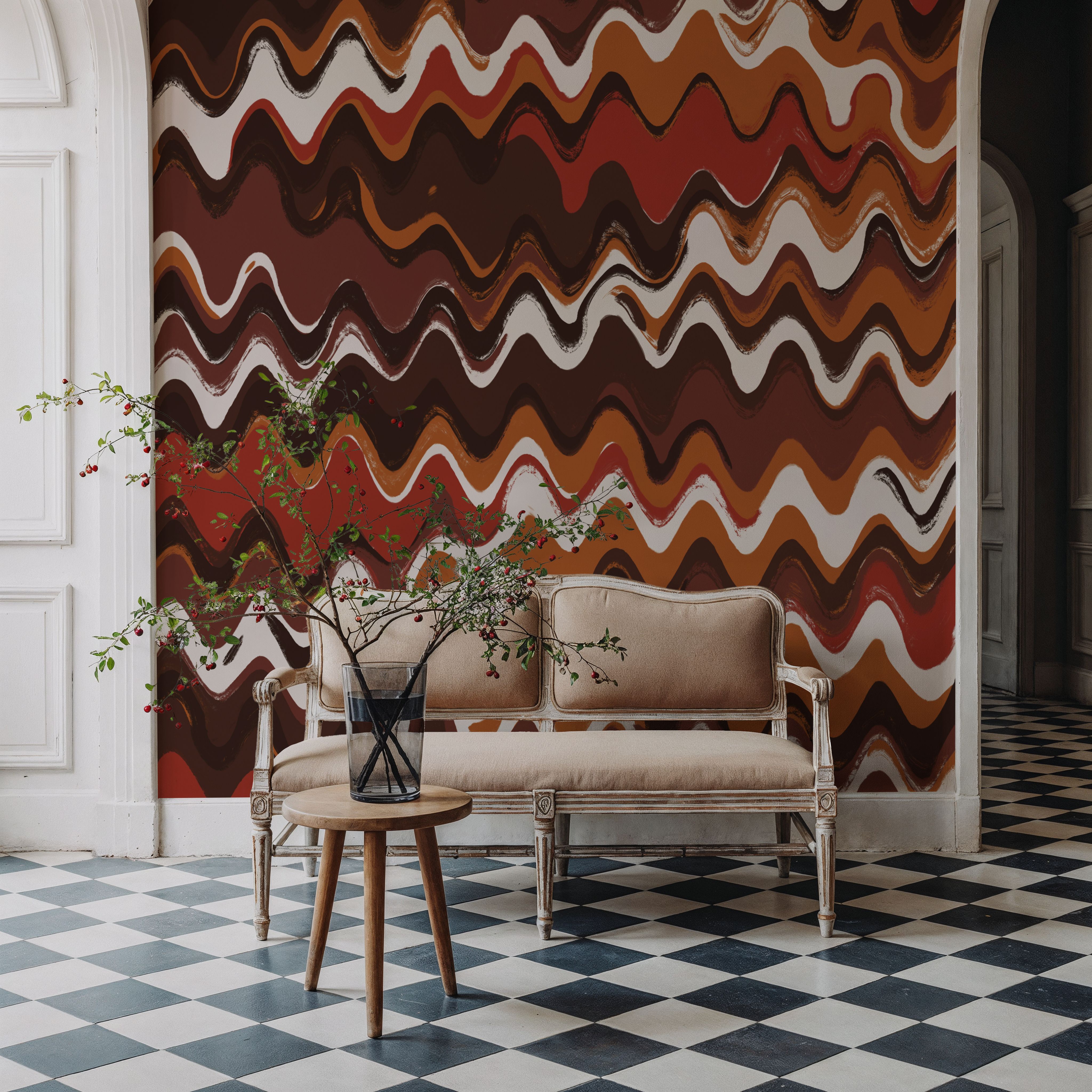 Earthy Color Zig Zag Pattern