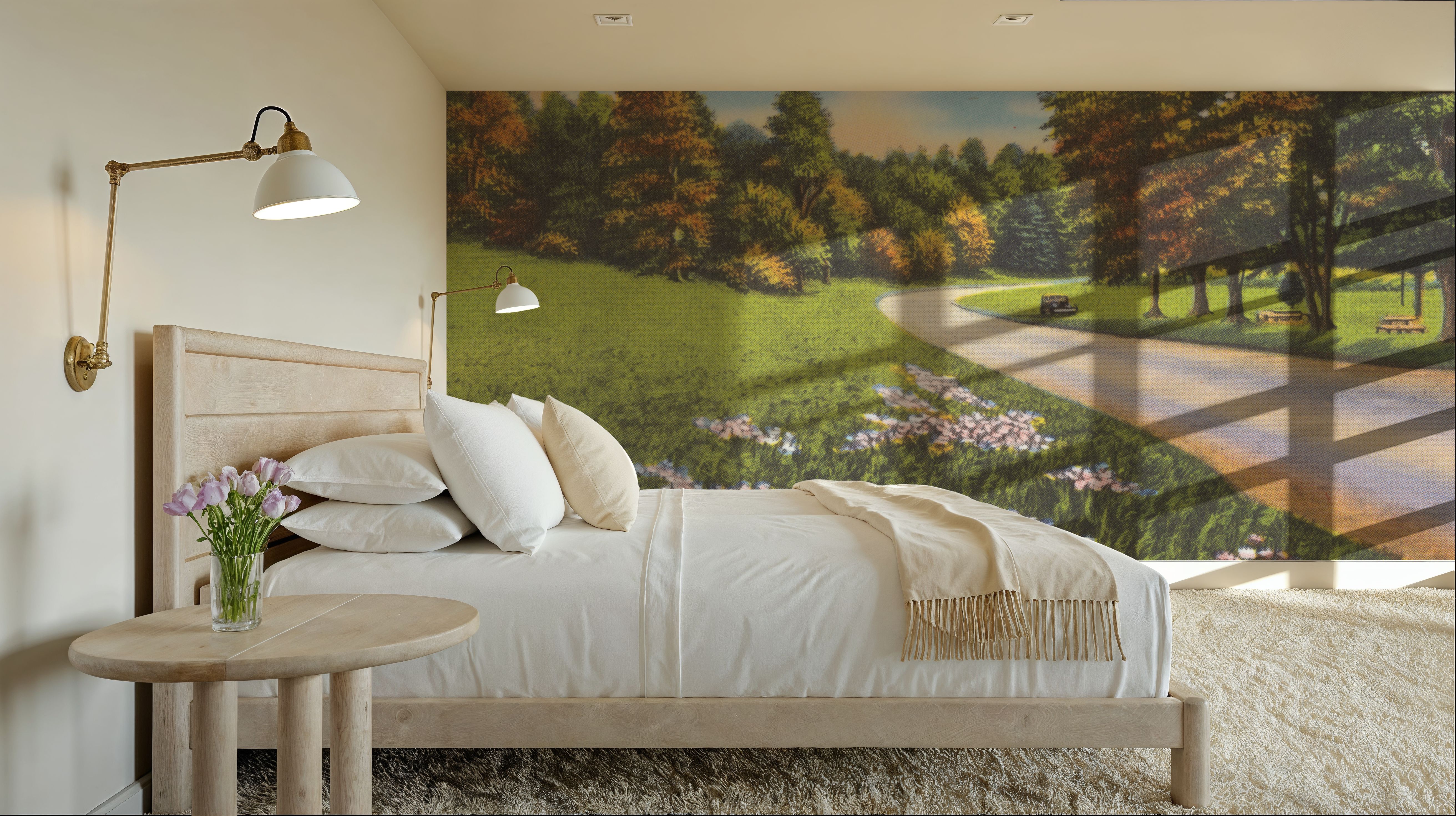 Park Views - Screenprint Postcard, Papel pintado