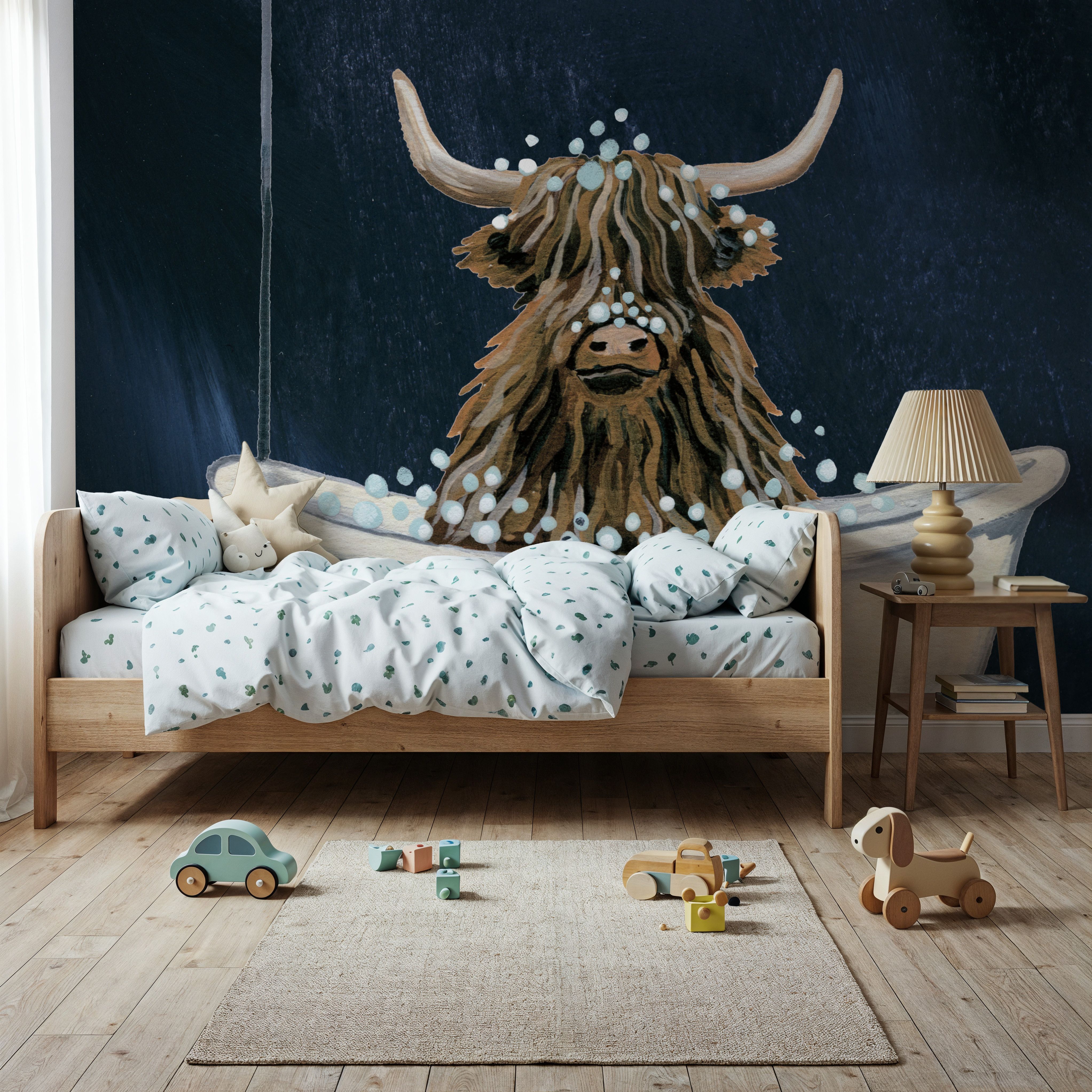 Highland Cow in Tub Texture Light