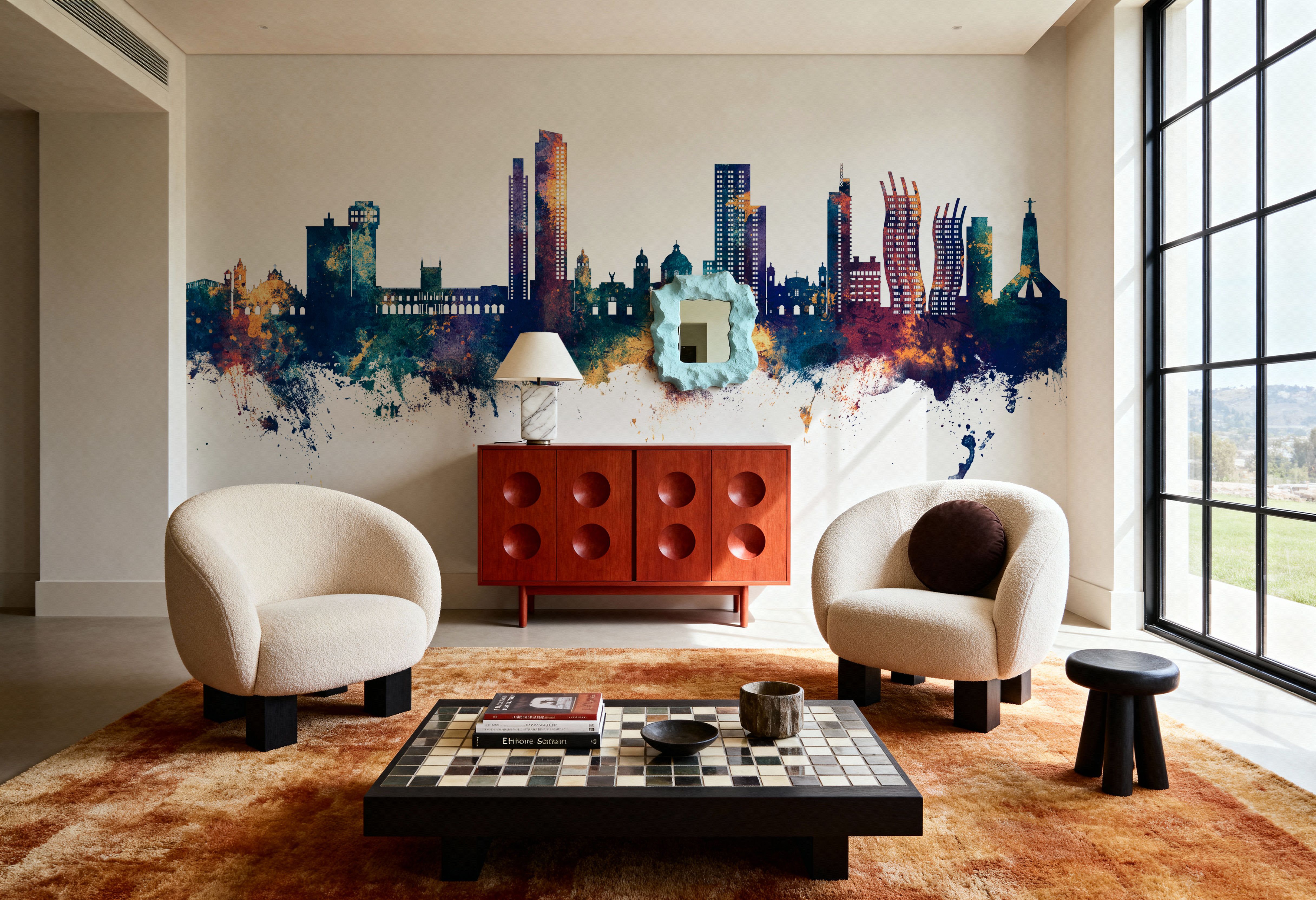 Asunción Paraguay Skyline Blue & Bronze