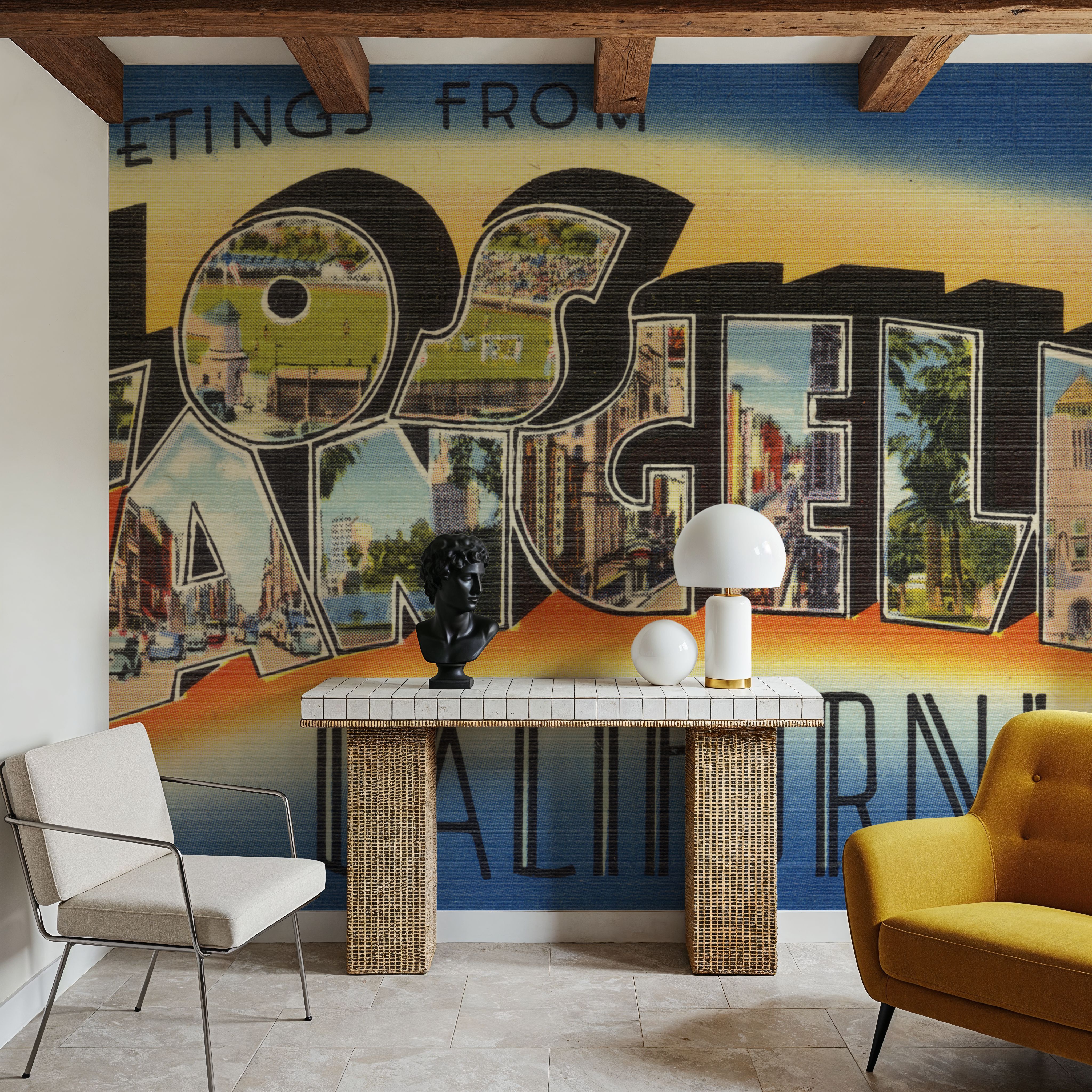 Greetings from Los Angeles - Screenprint Postcard