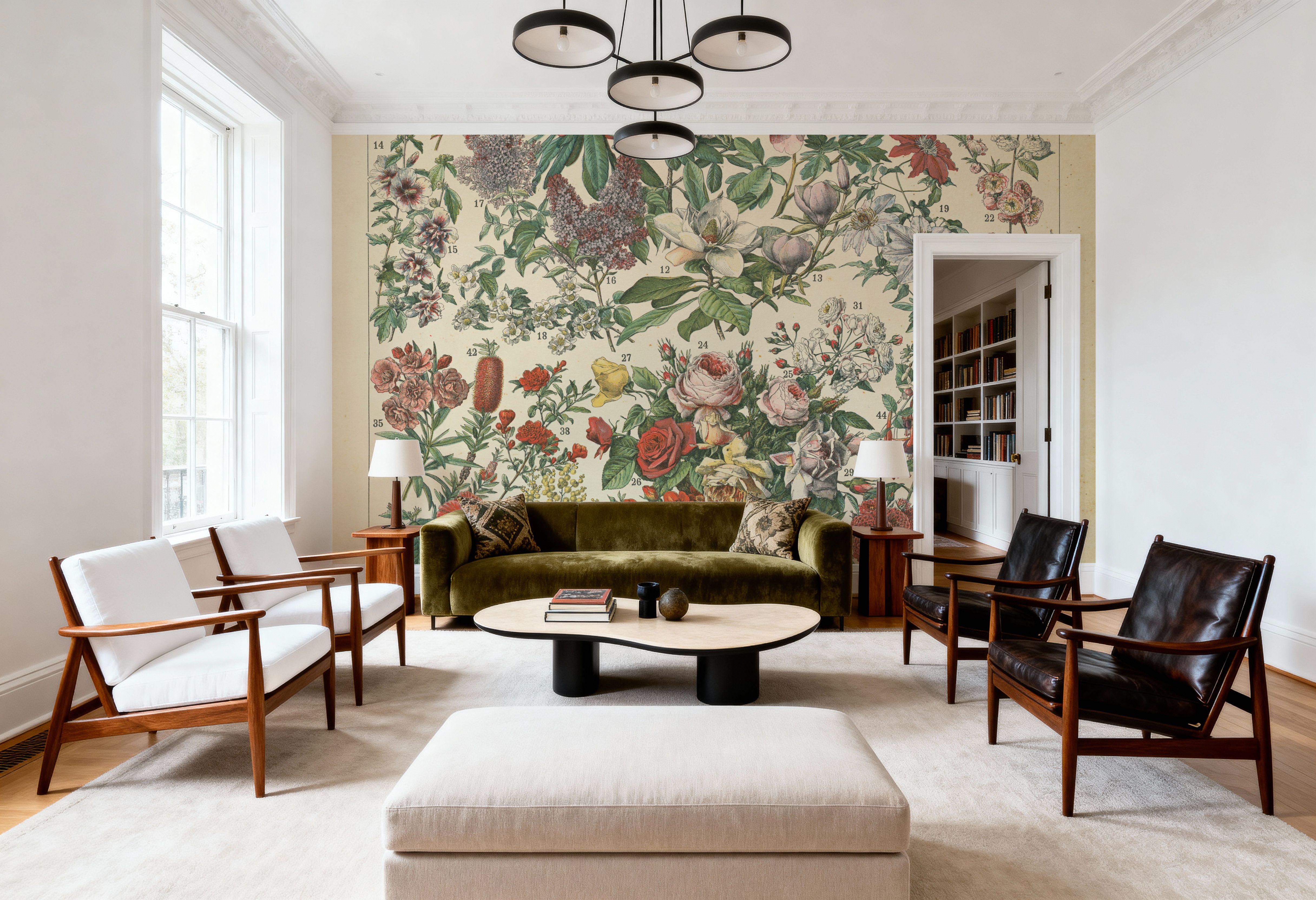 French Flower Chart, Wallpaper