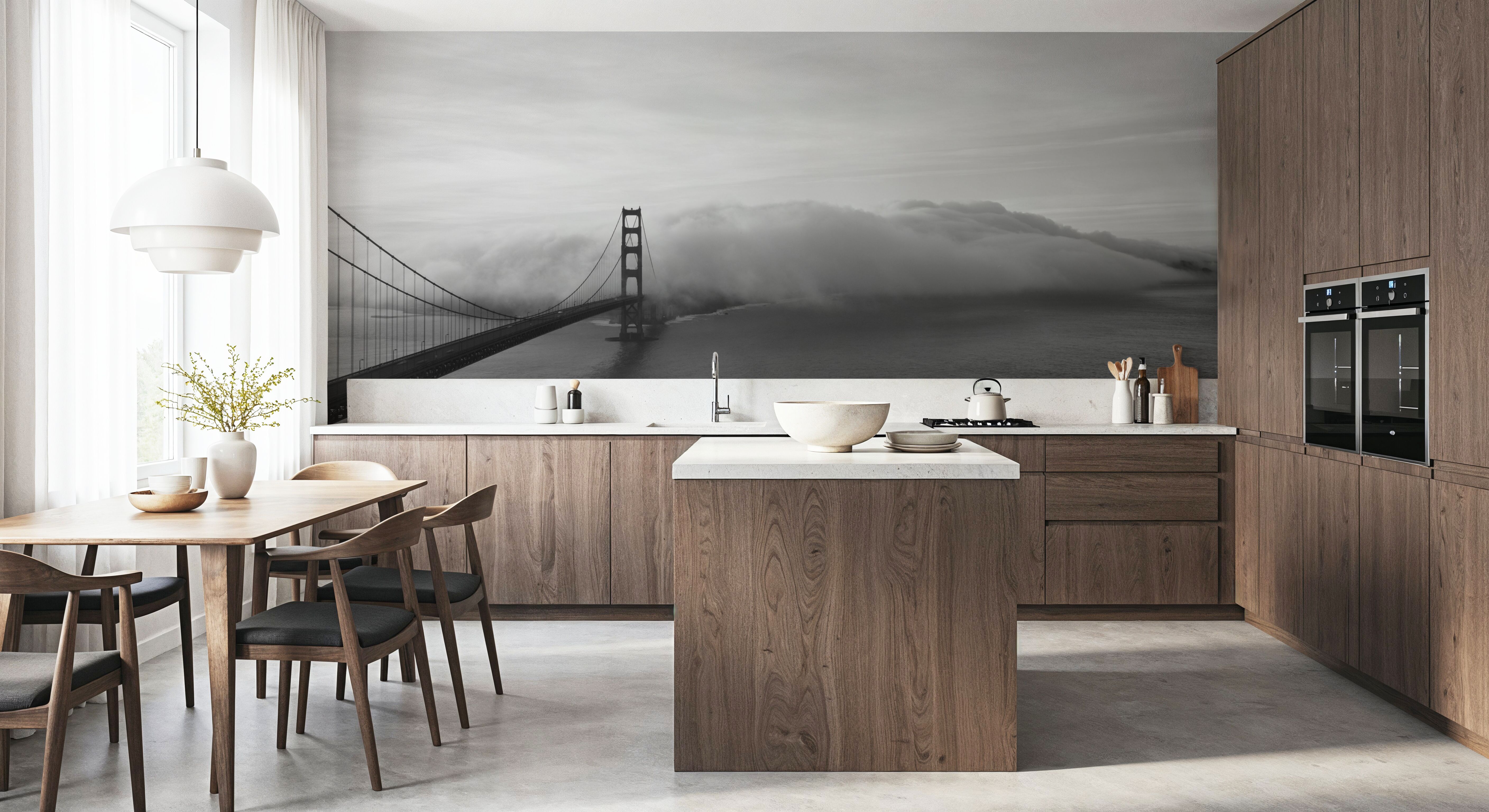 Foggy Bridge Silhouette