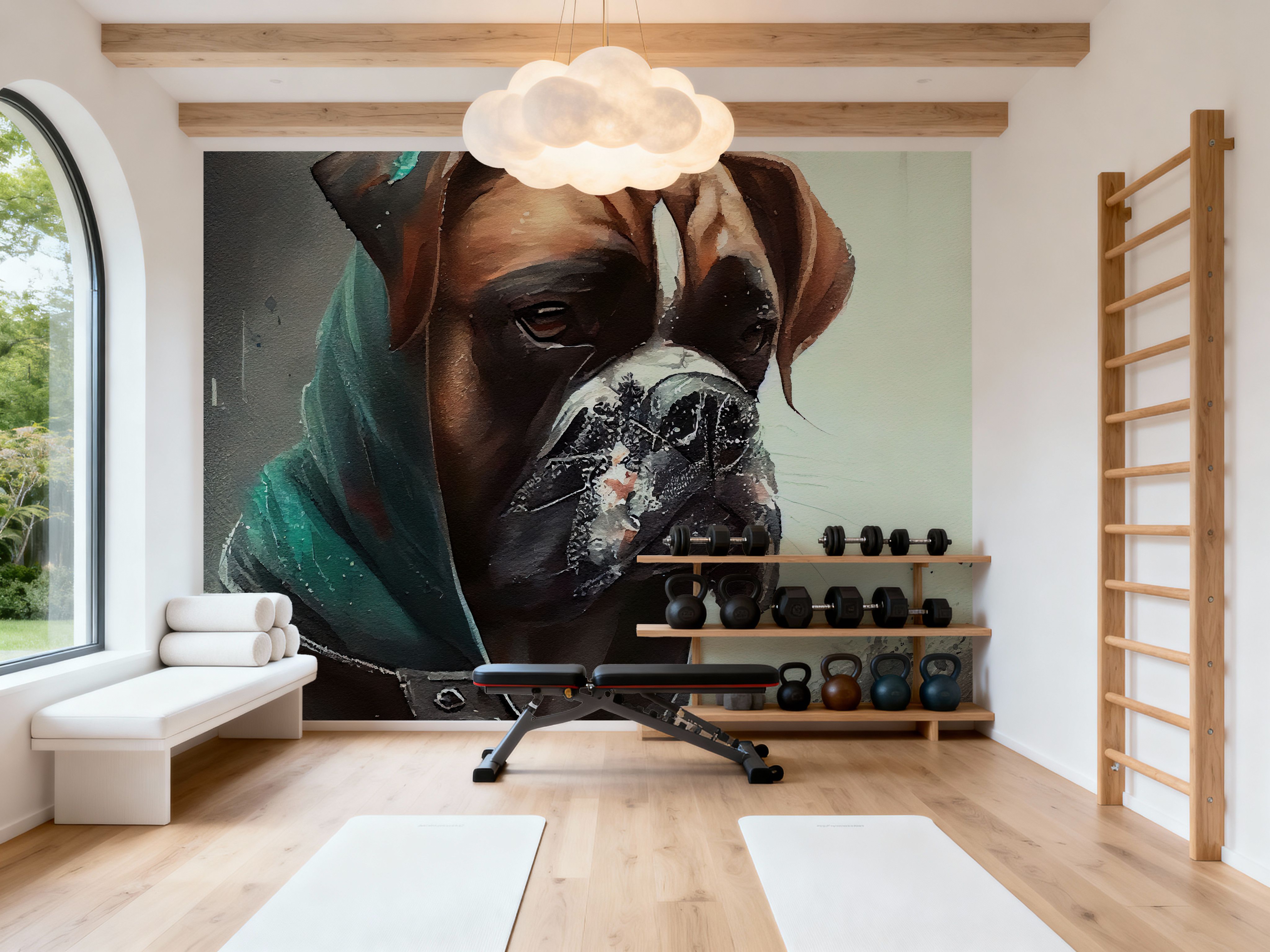 Watercolor Boxer Dog