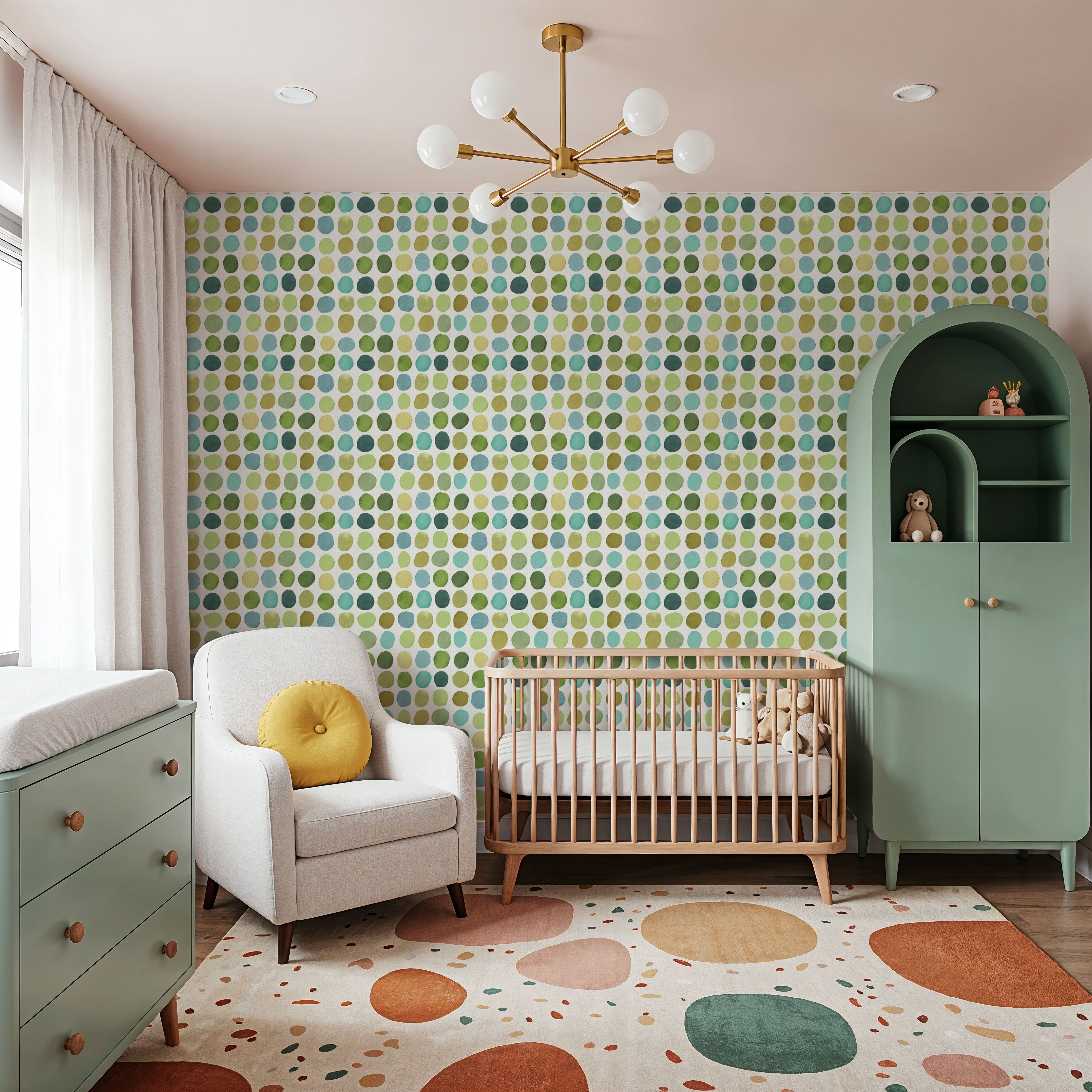 A Mix of Circles Green