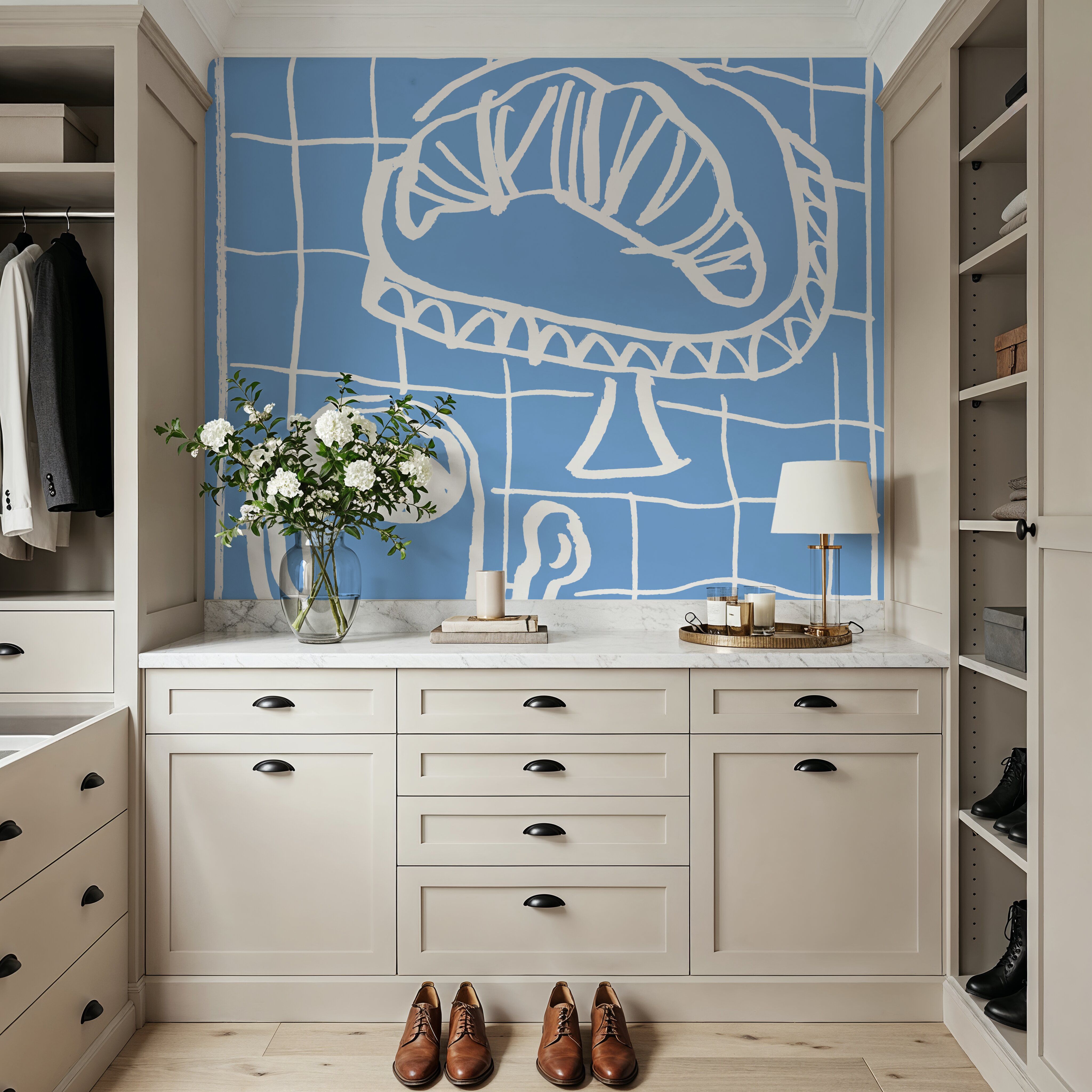 Breakfast Doodles IV Blue