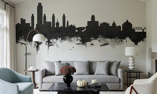 Albany New York Skyline Black & White