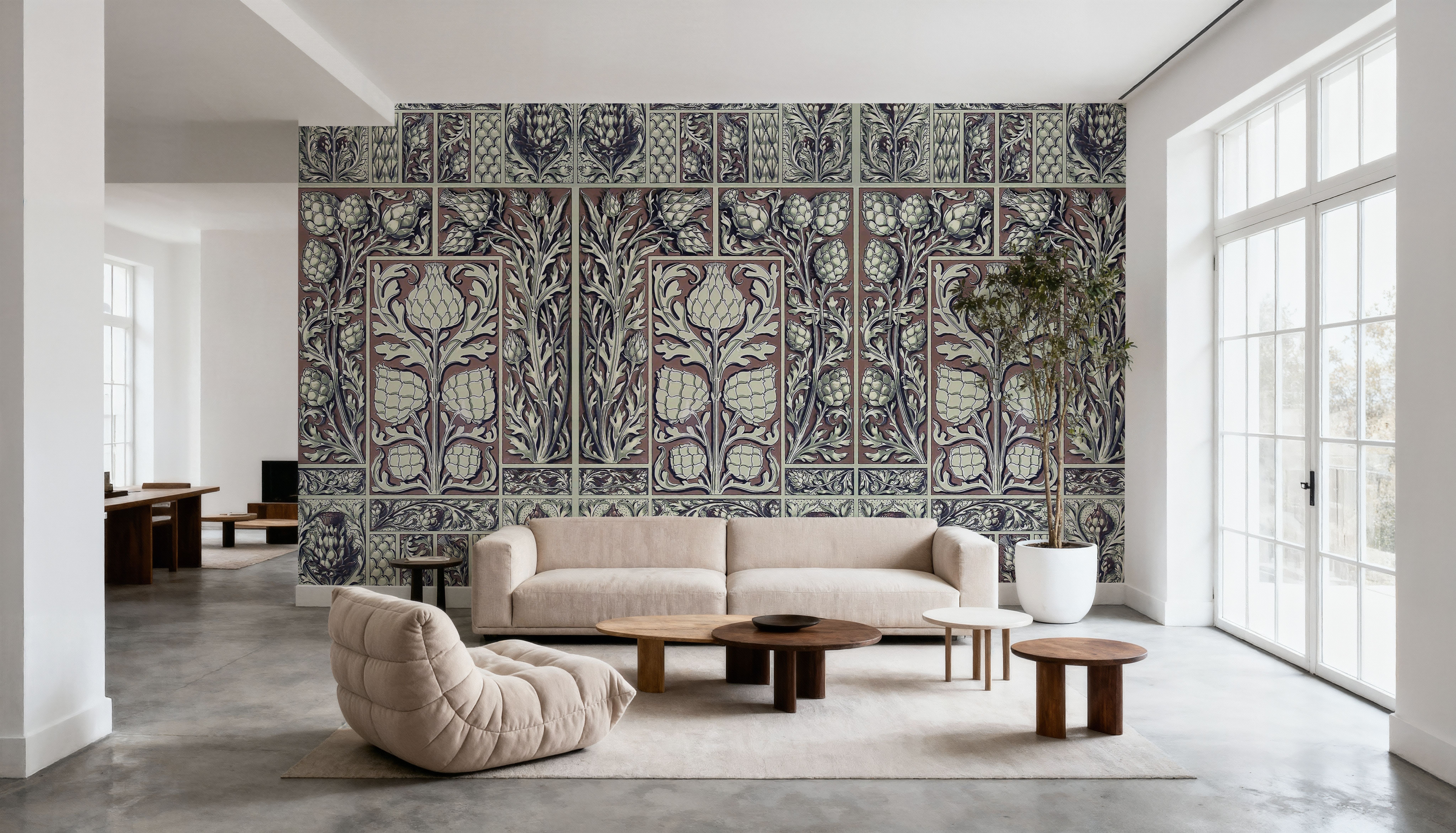 Thistle Walls Brown, Papier peint